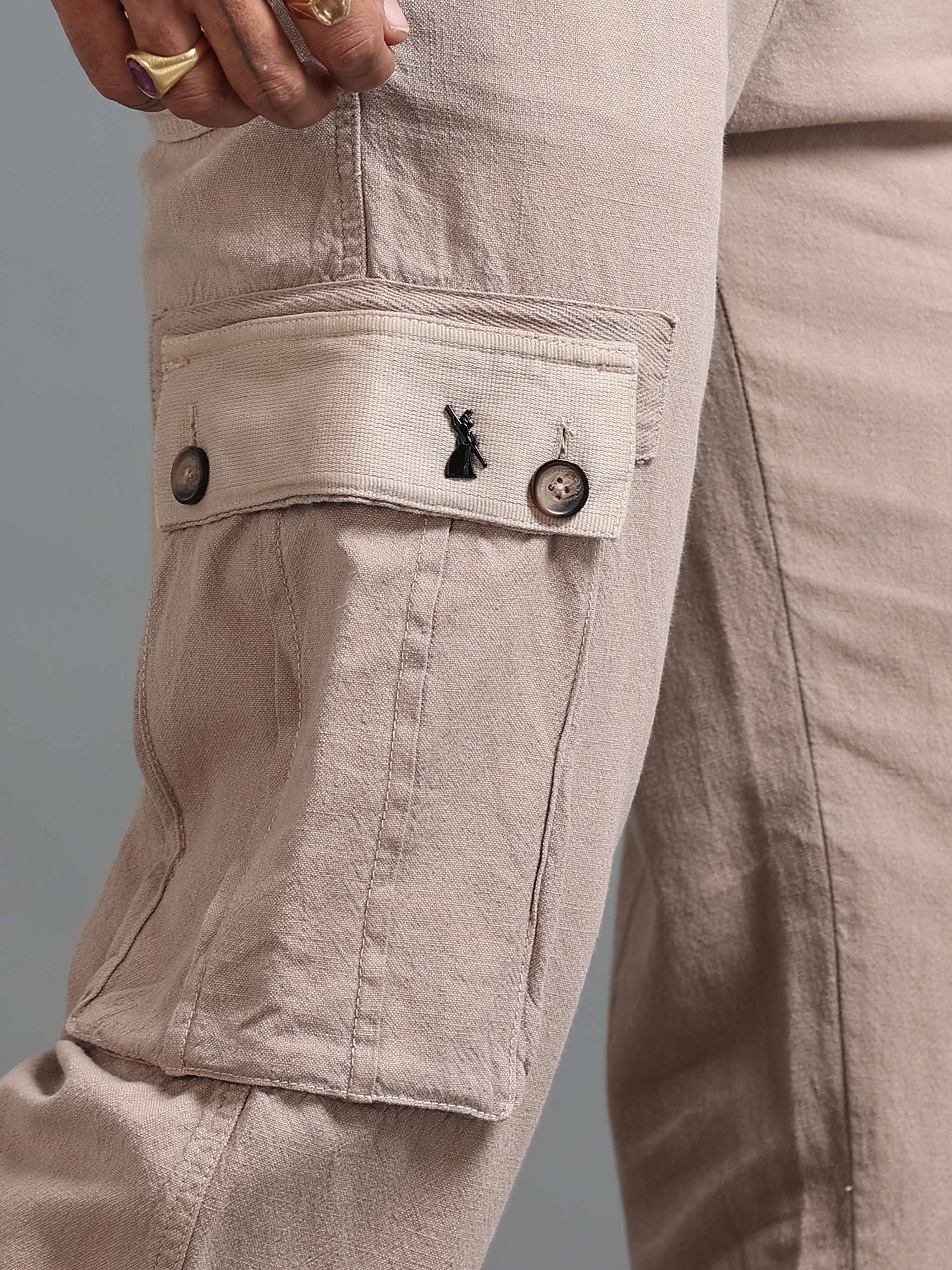 Men comparing relaxed cargo pants and tailored cargo pants for everyday styling and utility.