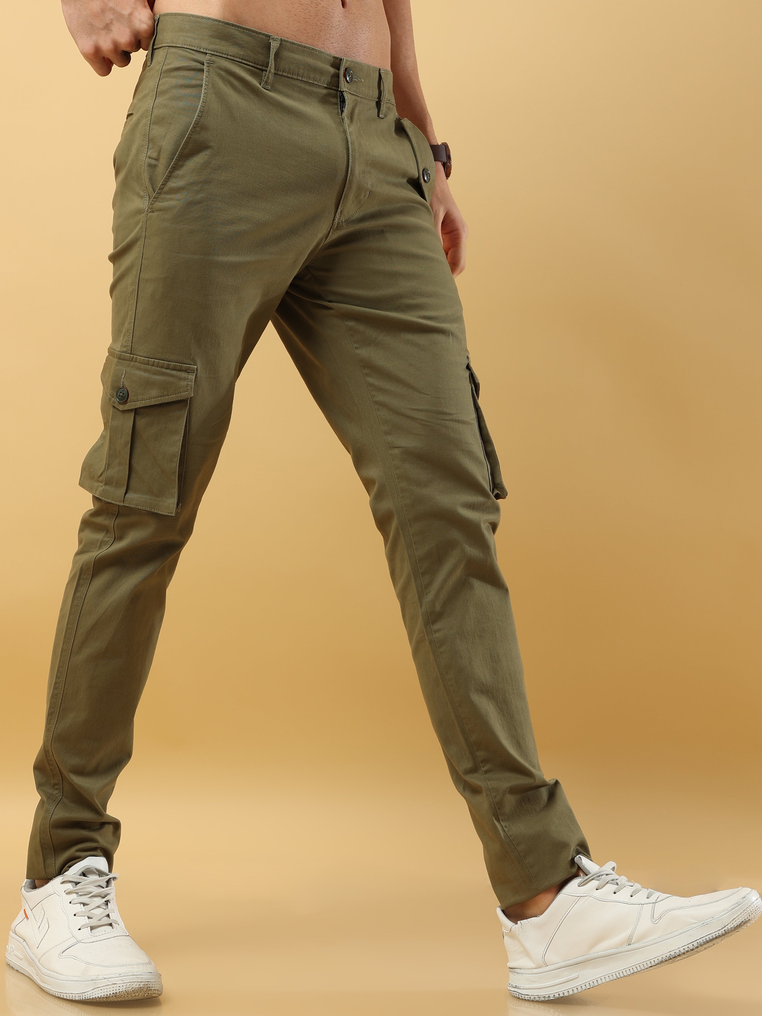 How should relaxed cargo pants fit properly?
