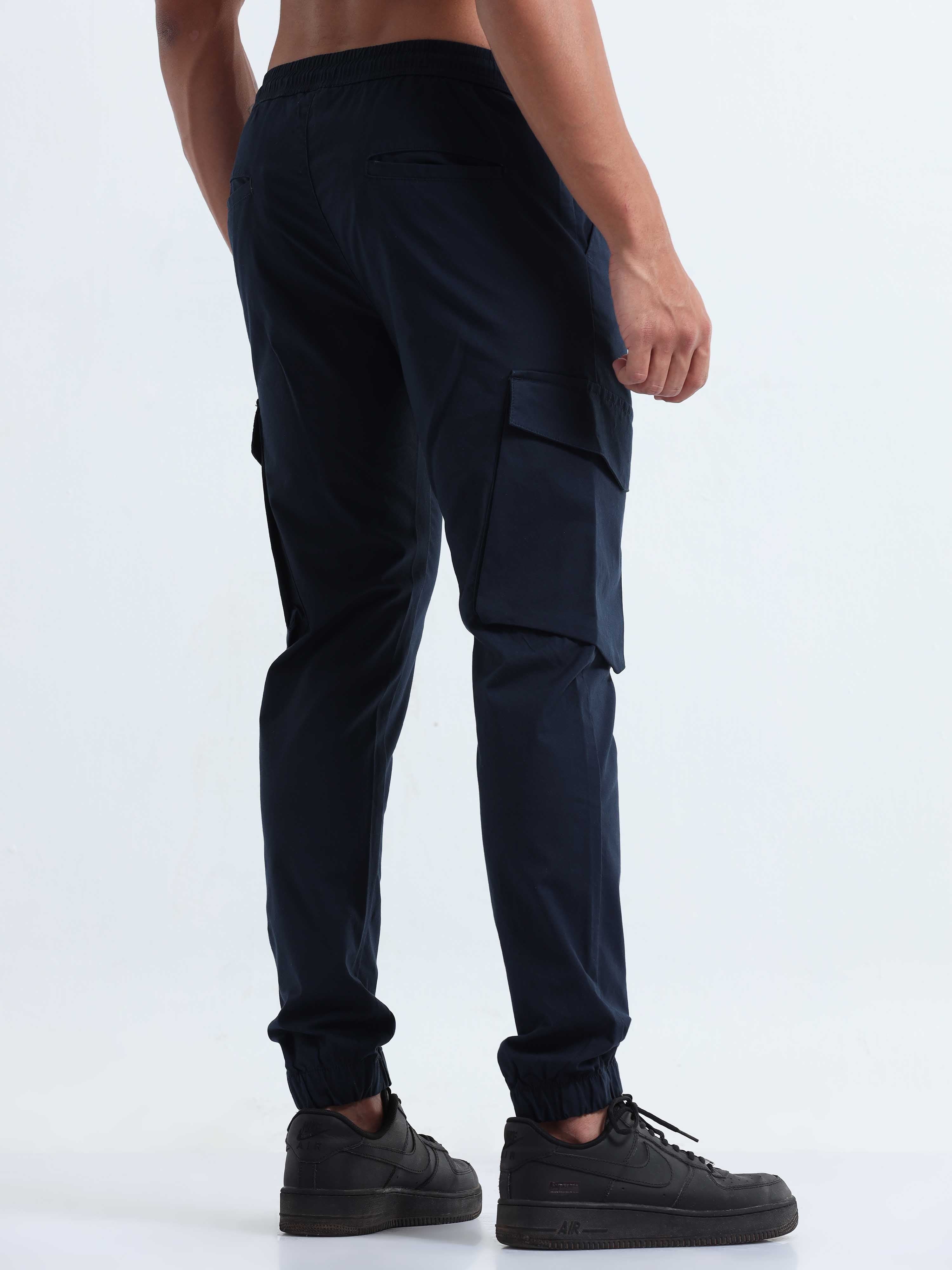 Navy Cargo Joggers for Men