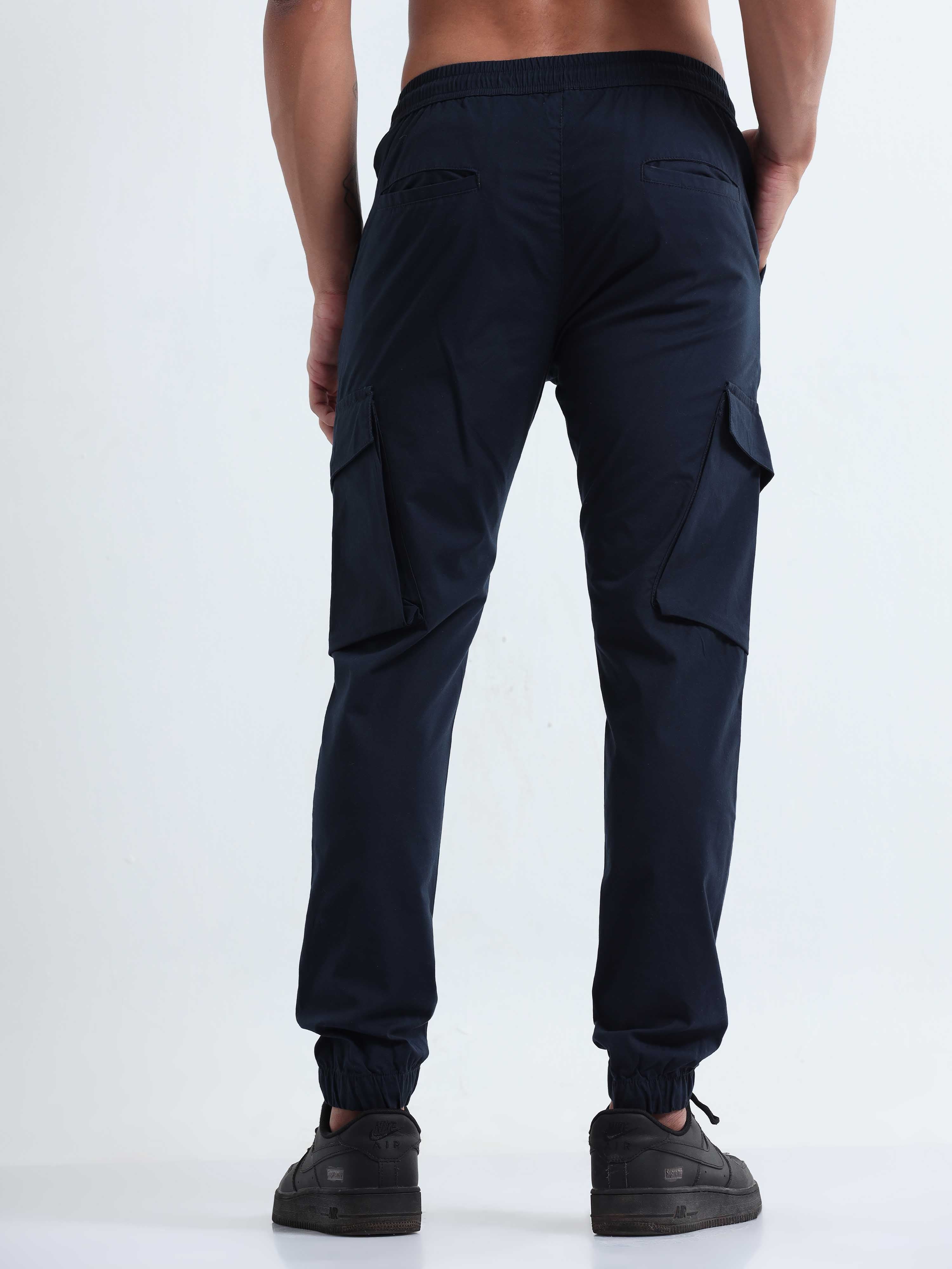 Navy Cargo Joggers for Men