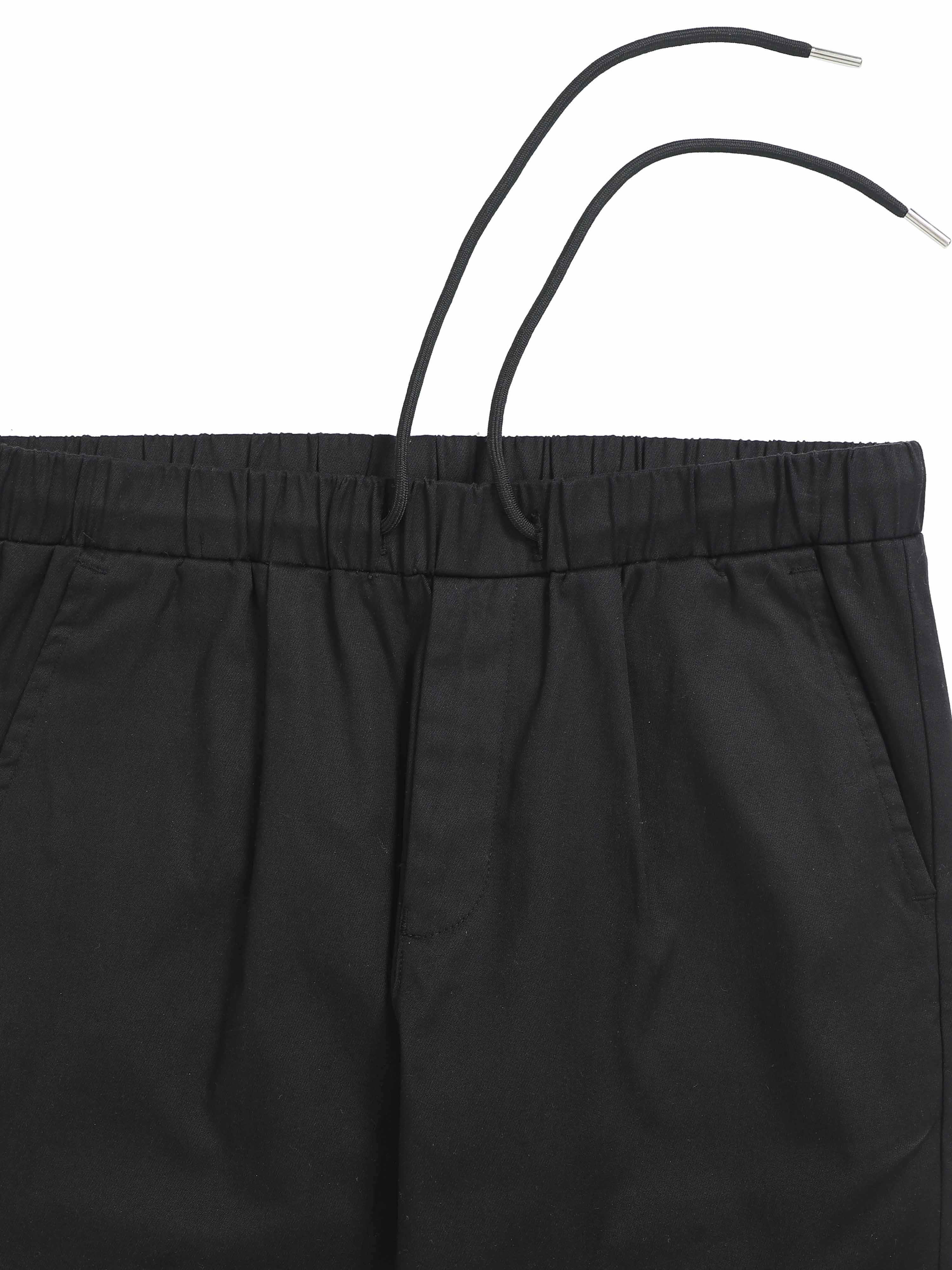 Rich Cotton Black Flexi Waist Ankle Pant