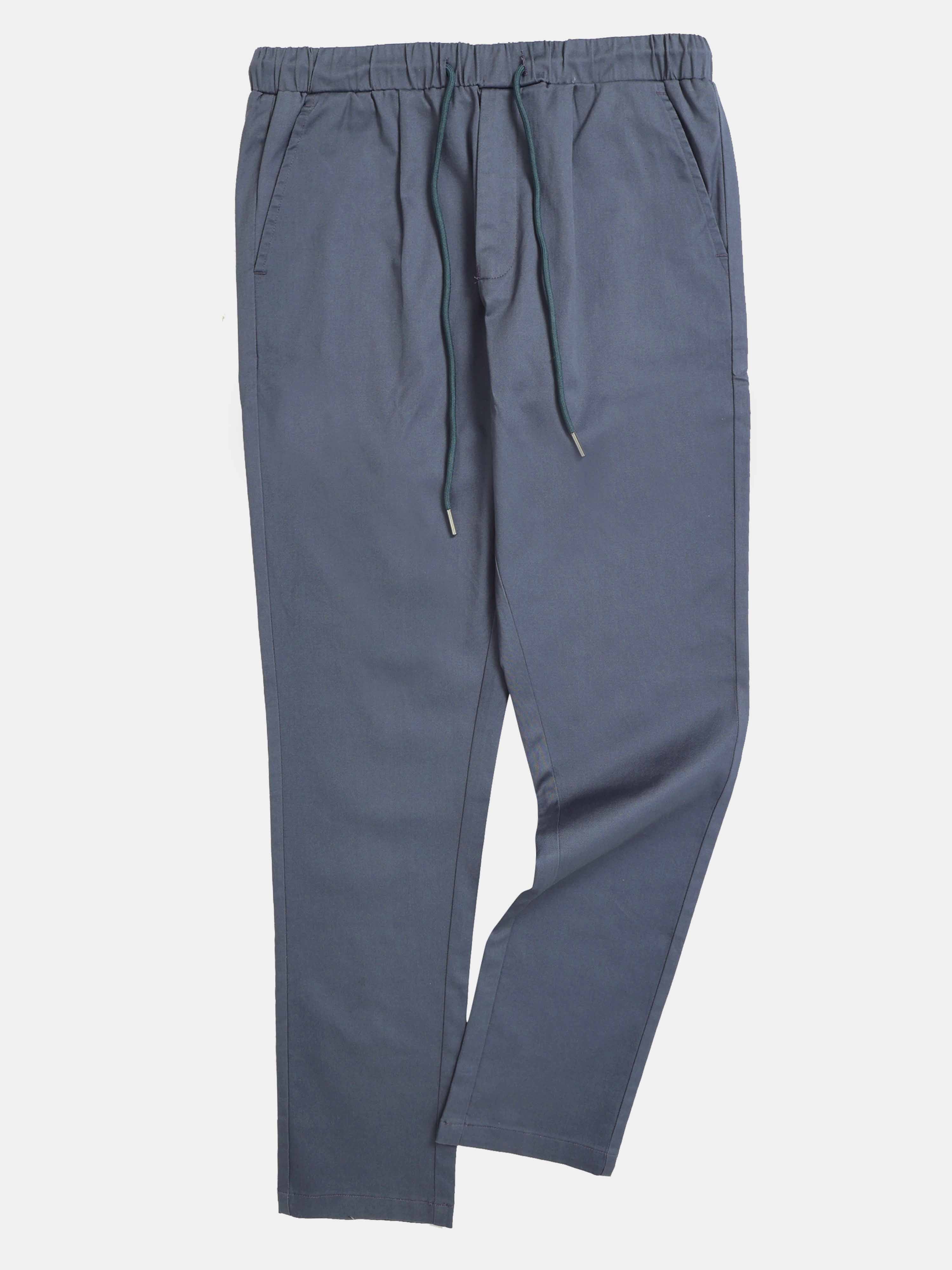 Rich Cotton Stone Blue Flexi Waist Ankle Pant