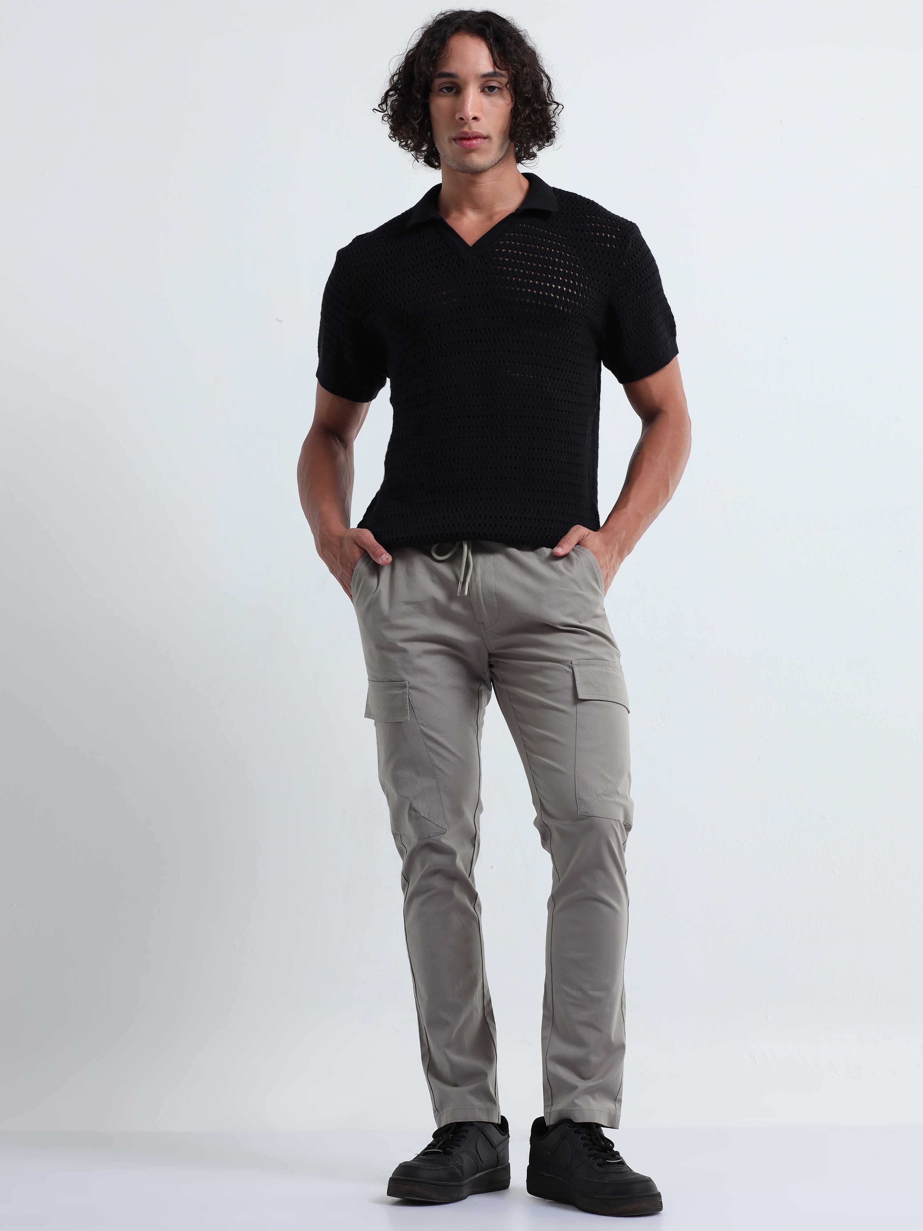 Air Sense Cement Cargo Pants for Men