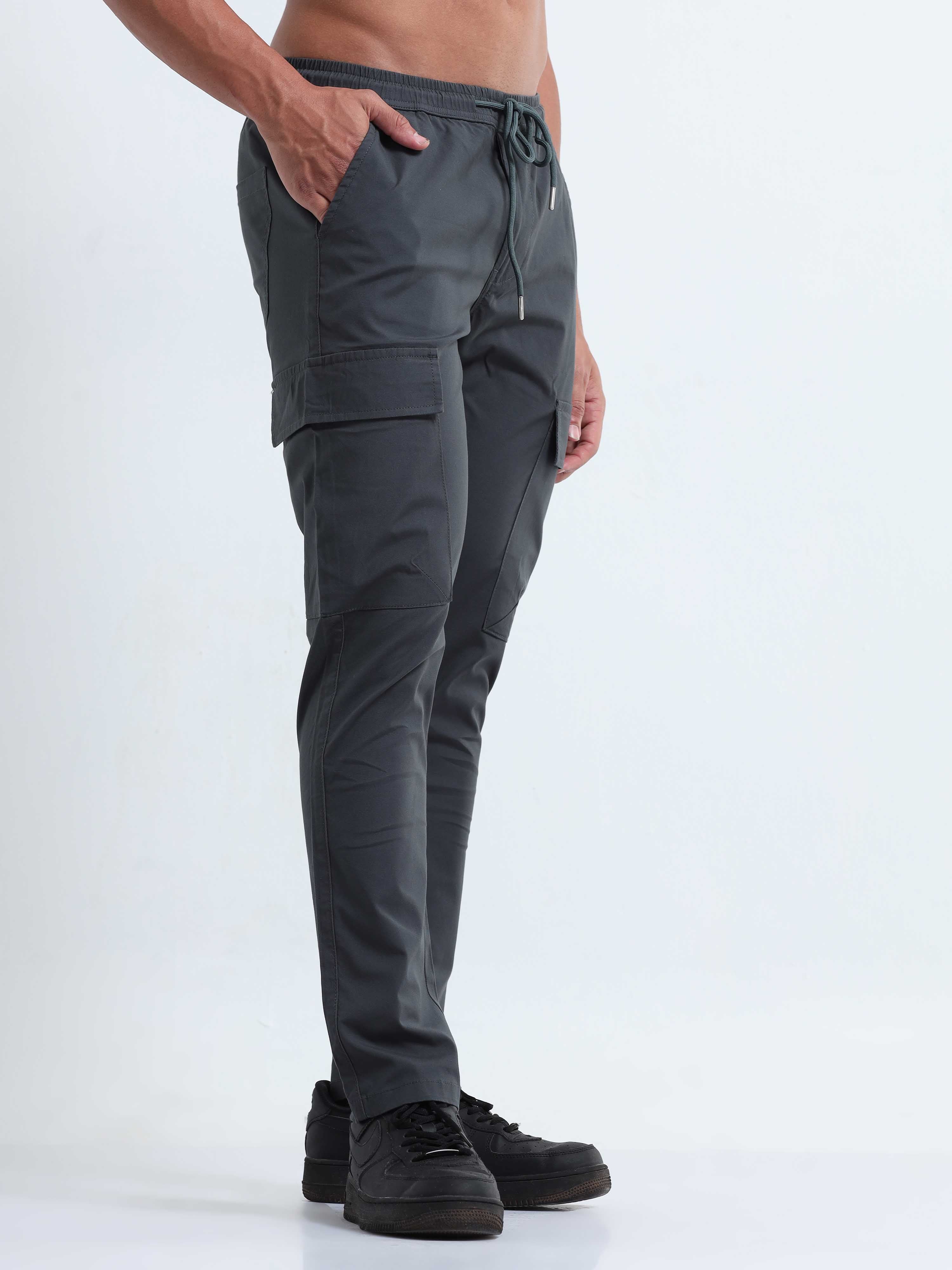 Air Sense Metal Grey Cargo Pants for Men