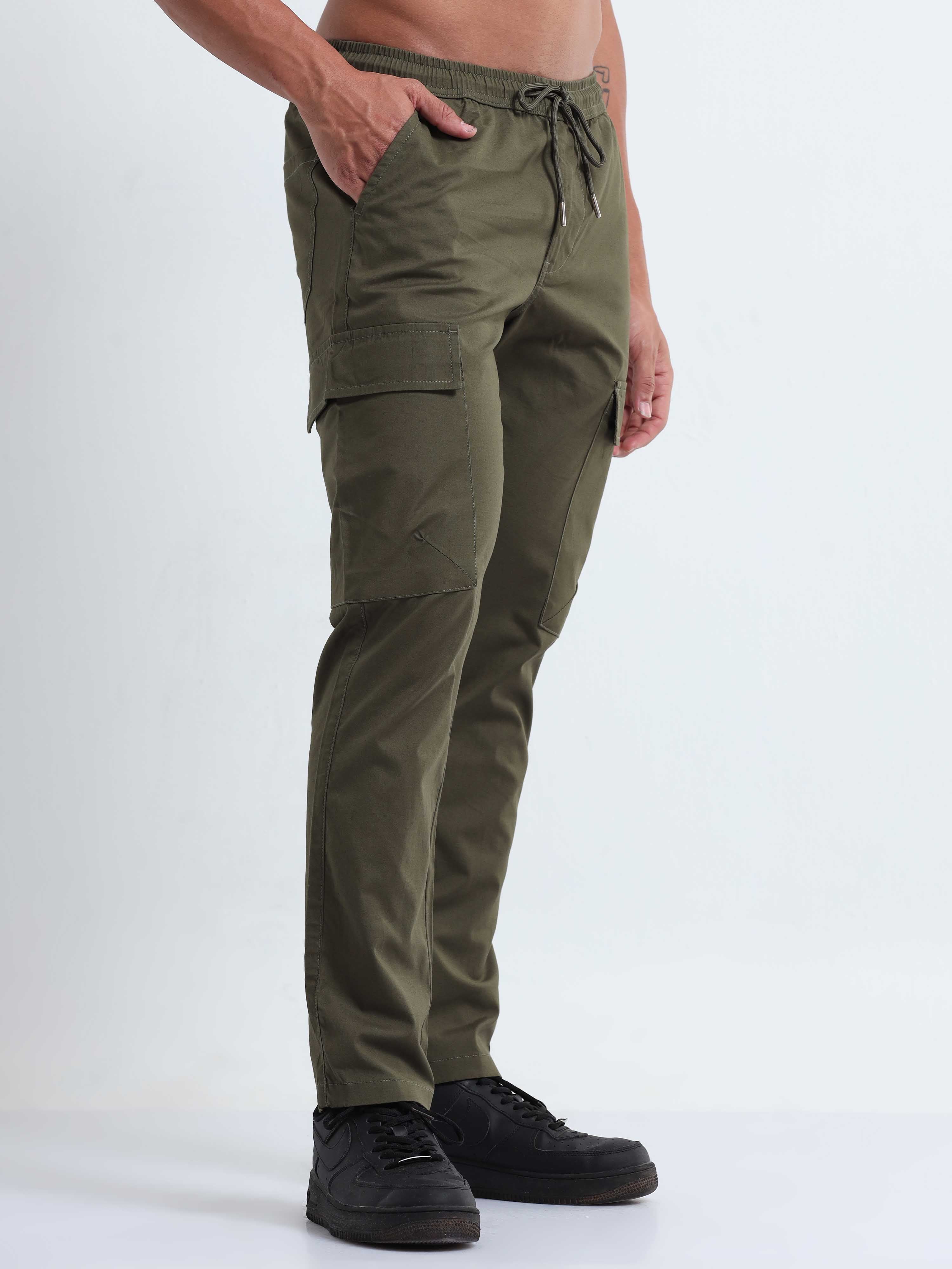 Air Sense Olive Cargo Pants for Men