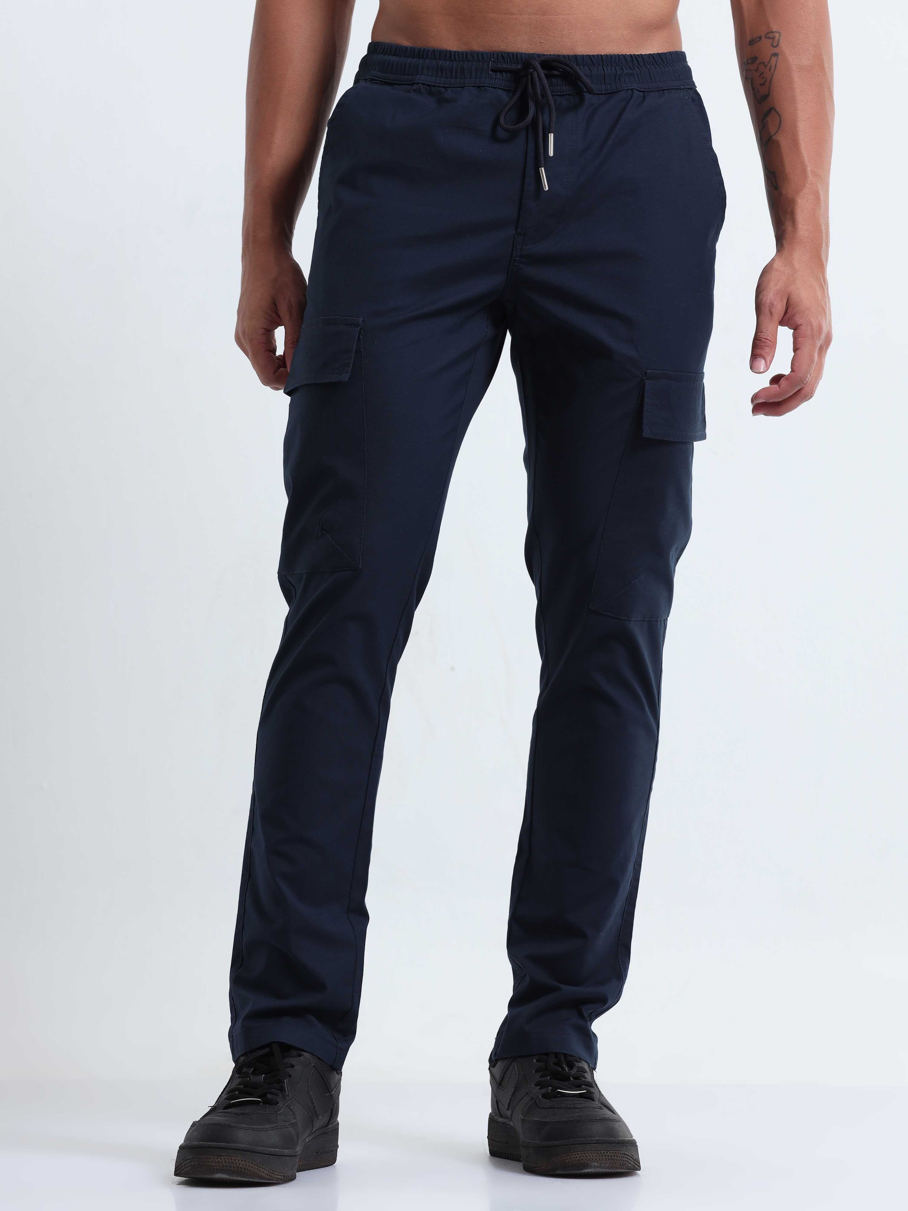 Air Sense Navy Cargo Pants for Men