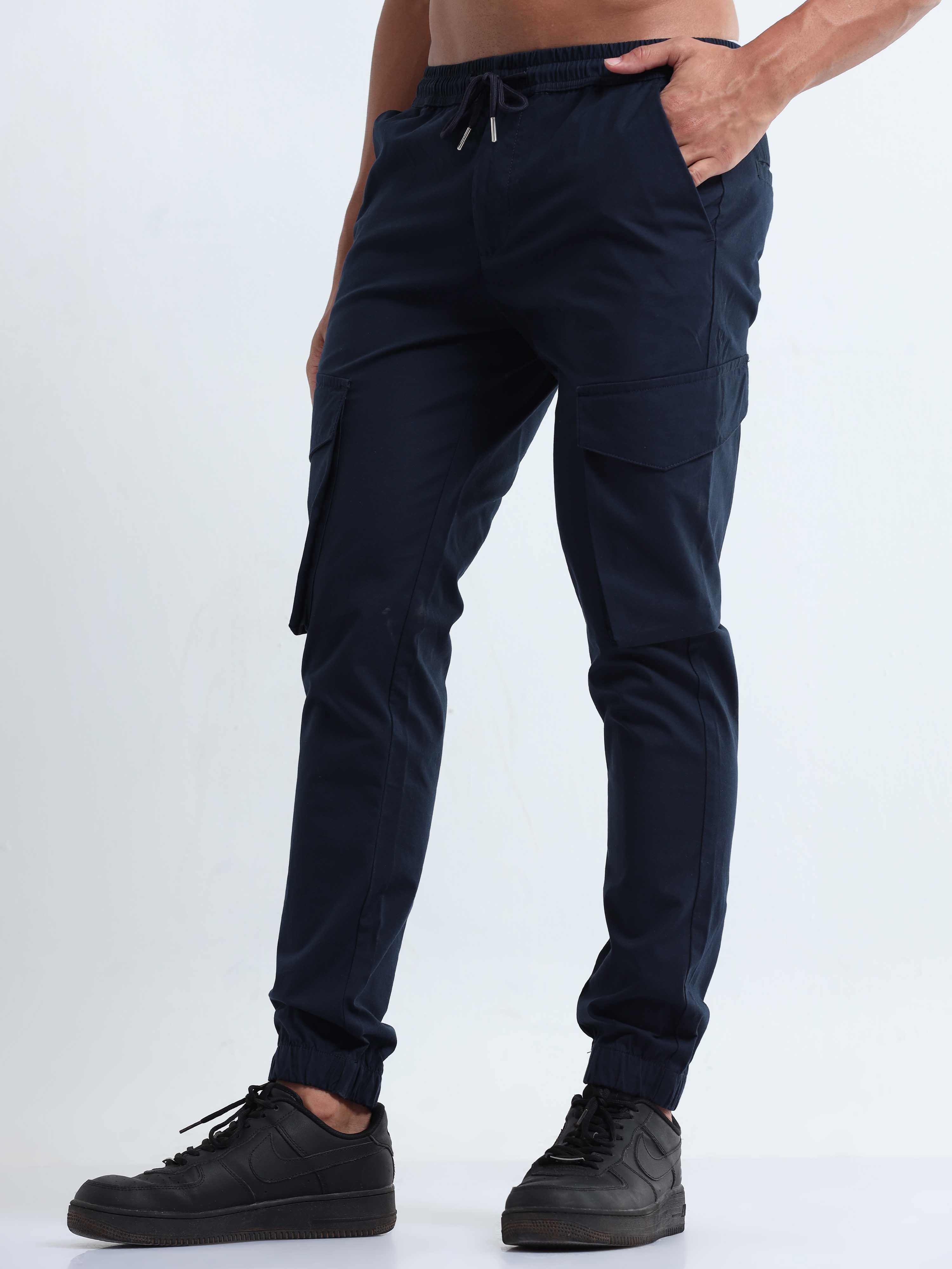 Navy Cargo Joggers for Men