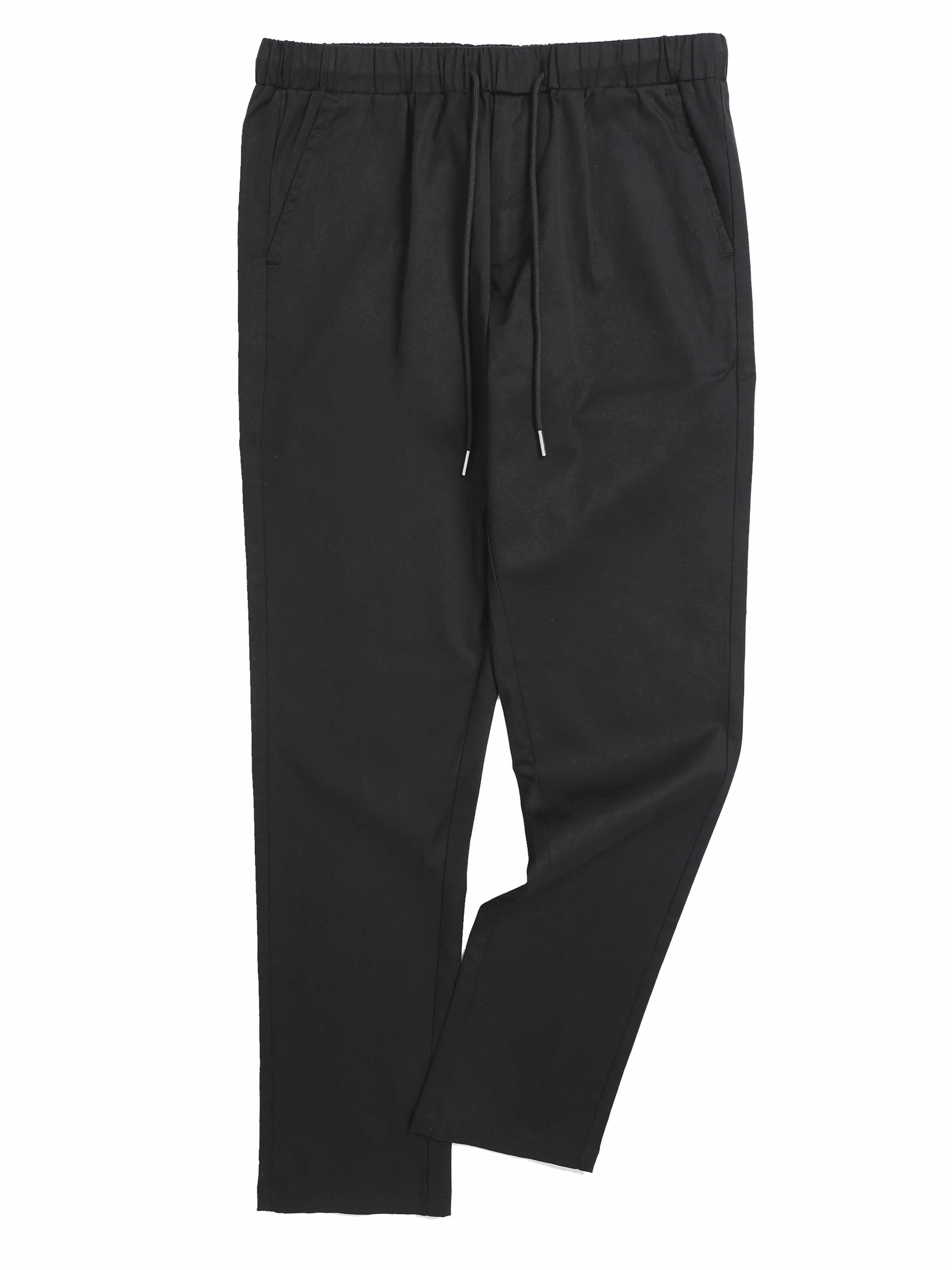 Rich Cotton Black Flexi Waist Ankle Pant