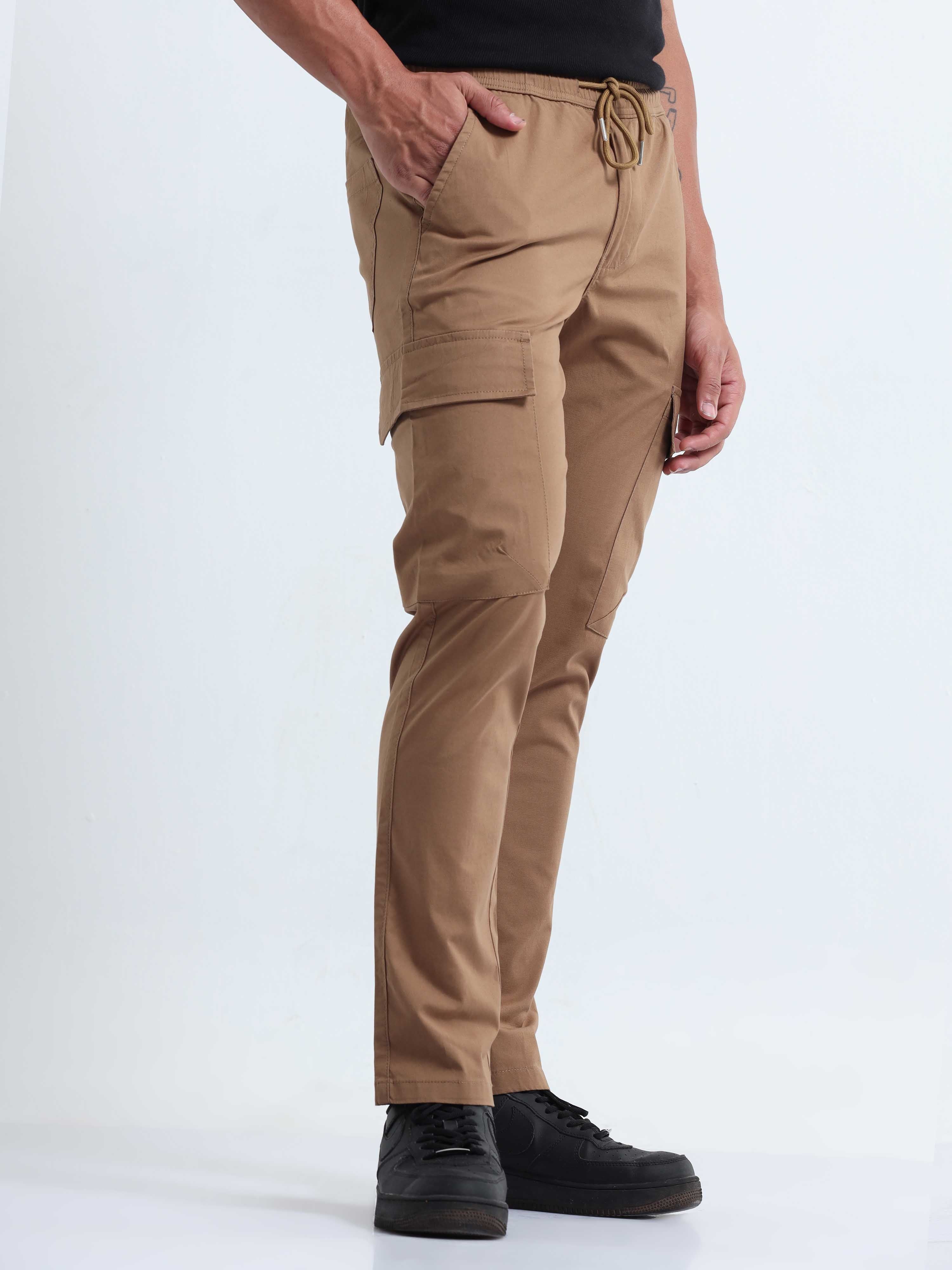 Air Sense Khaki Cargo Pants for Men 