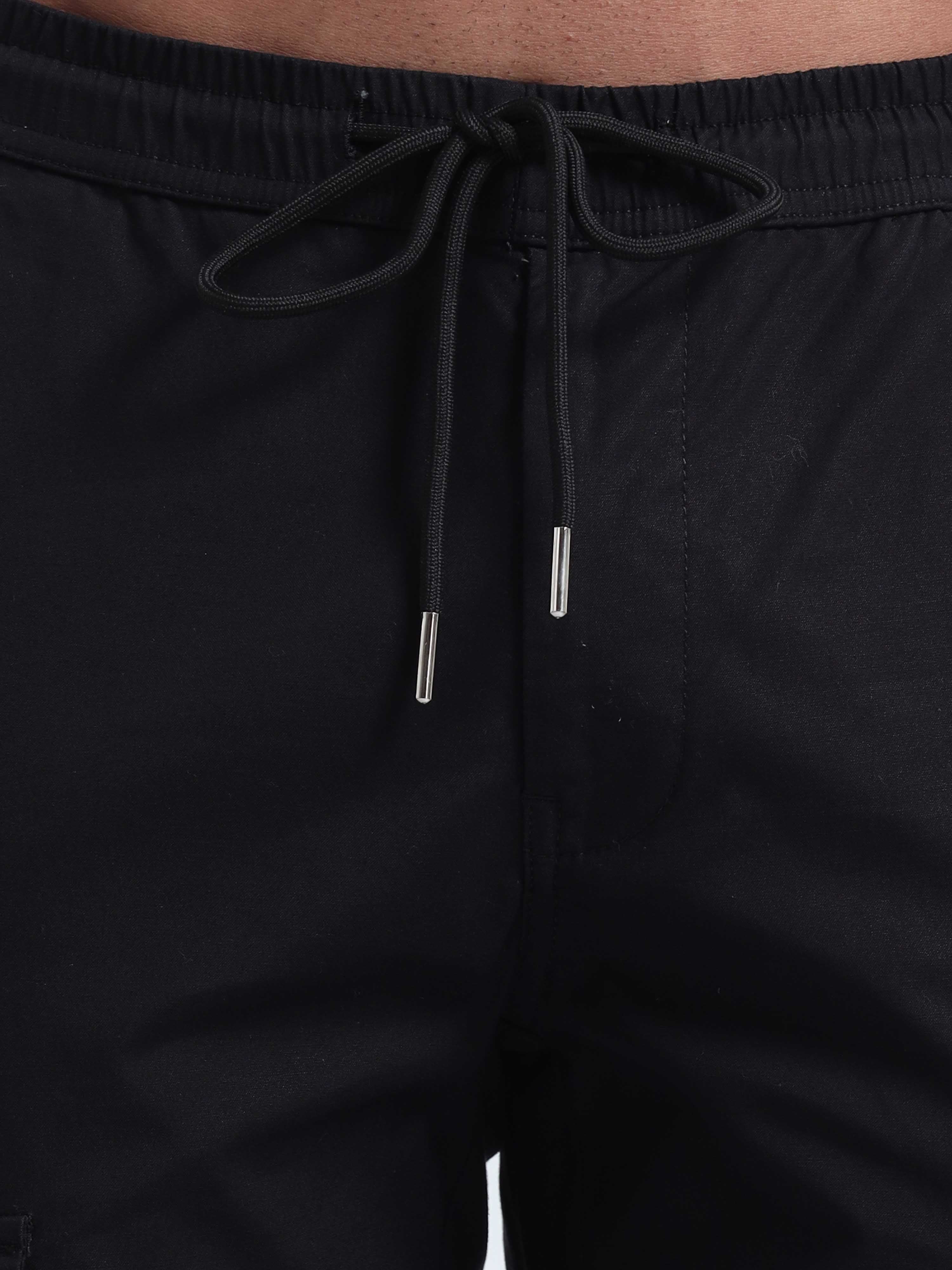 Air Sense Black Cargo Pants for Men