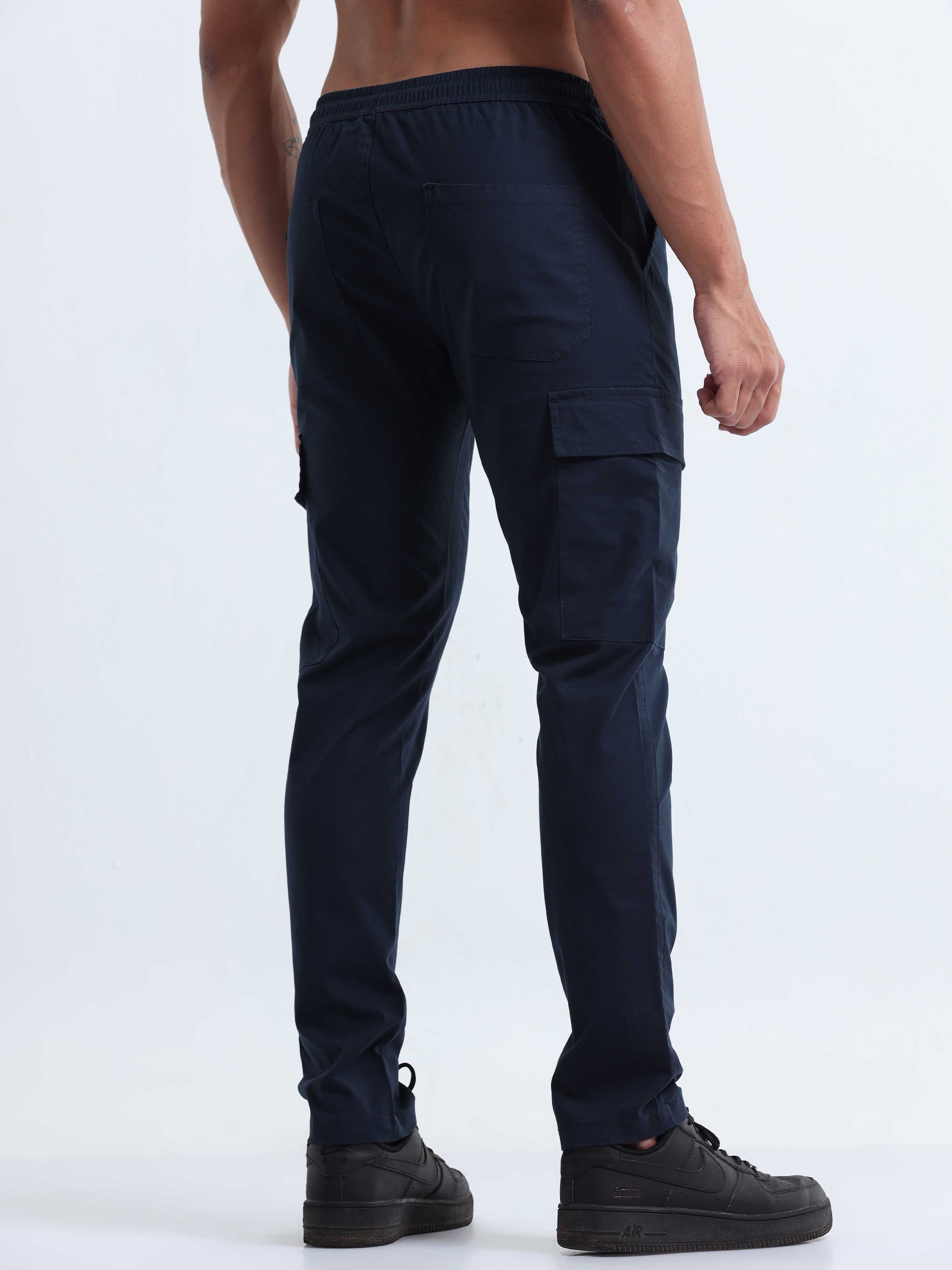 Air Sense Navy Cargo Pants for Men
