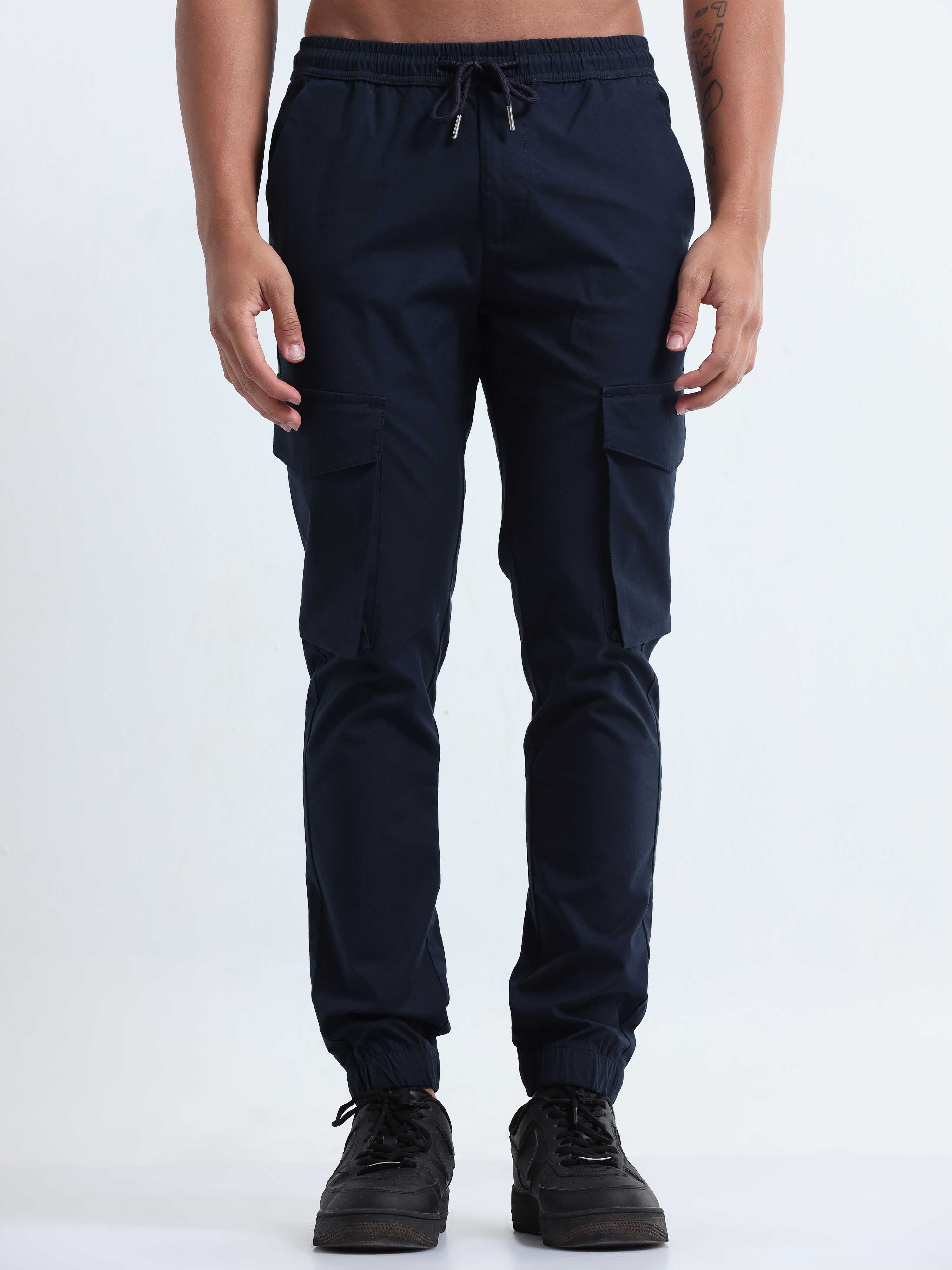 Navy Cargo Joggers for Men