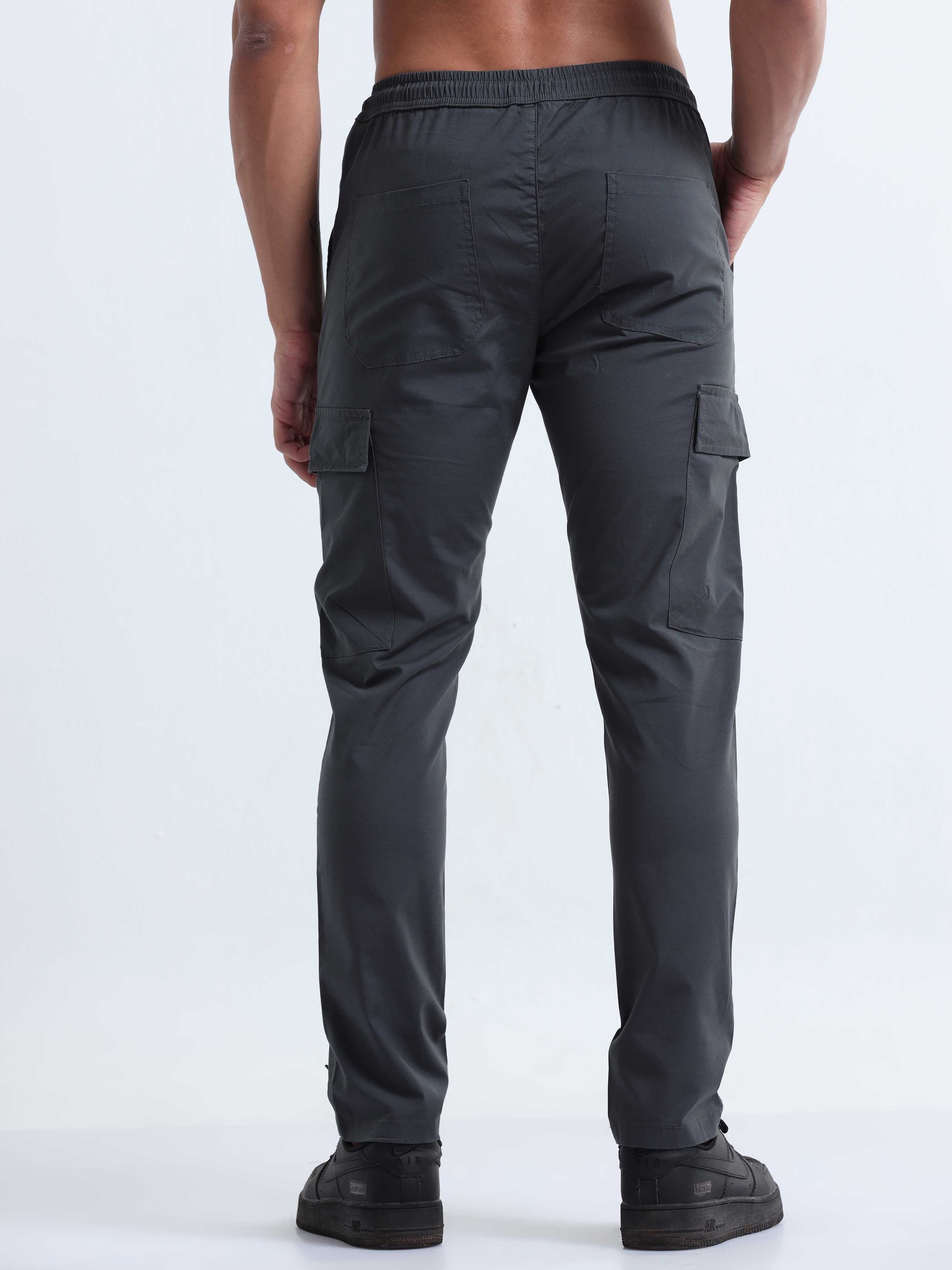Air Sense Metal Grey Cargo Pants for Men