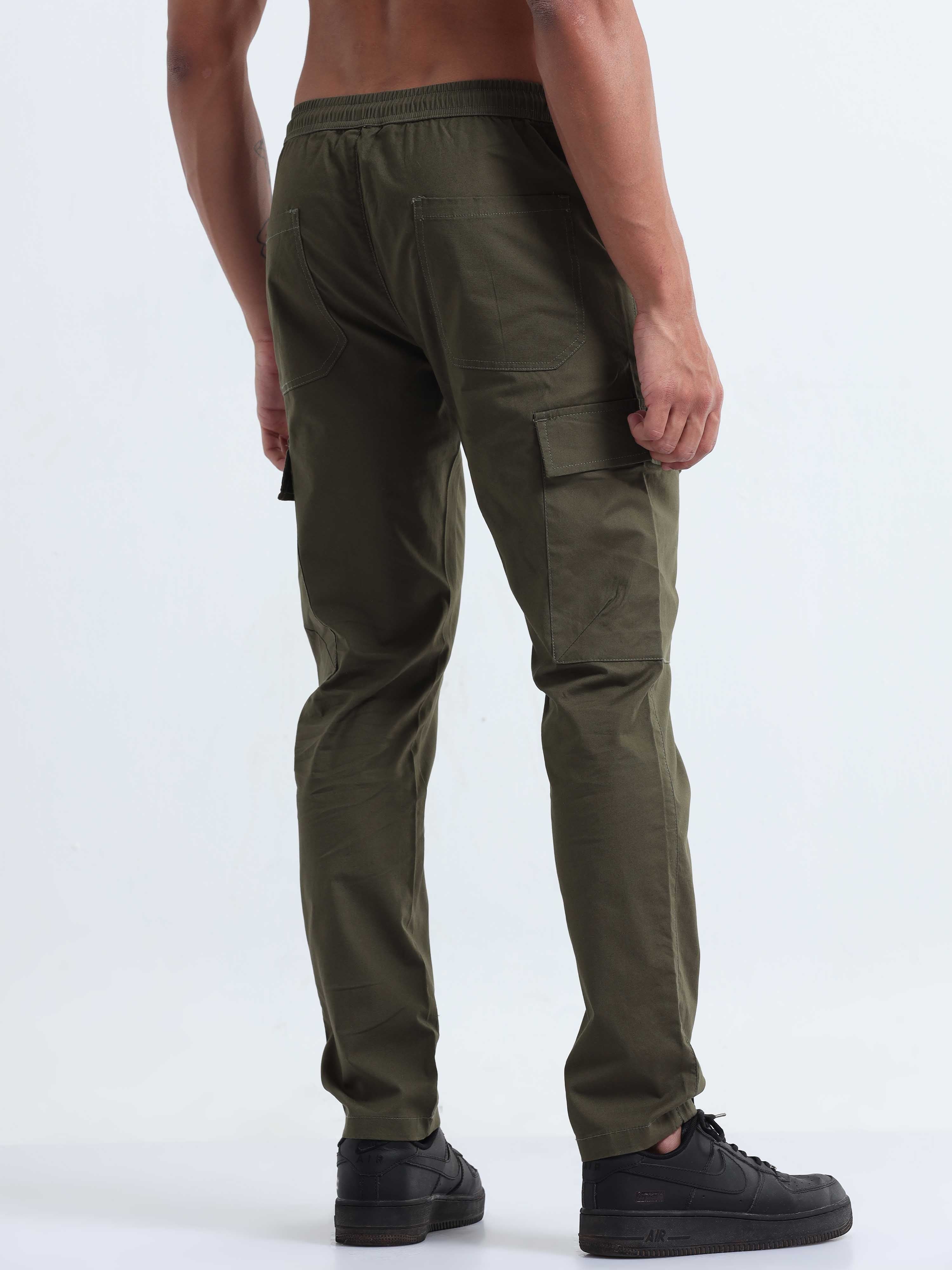 Air Sense Olive Cargo Pants for Men