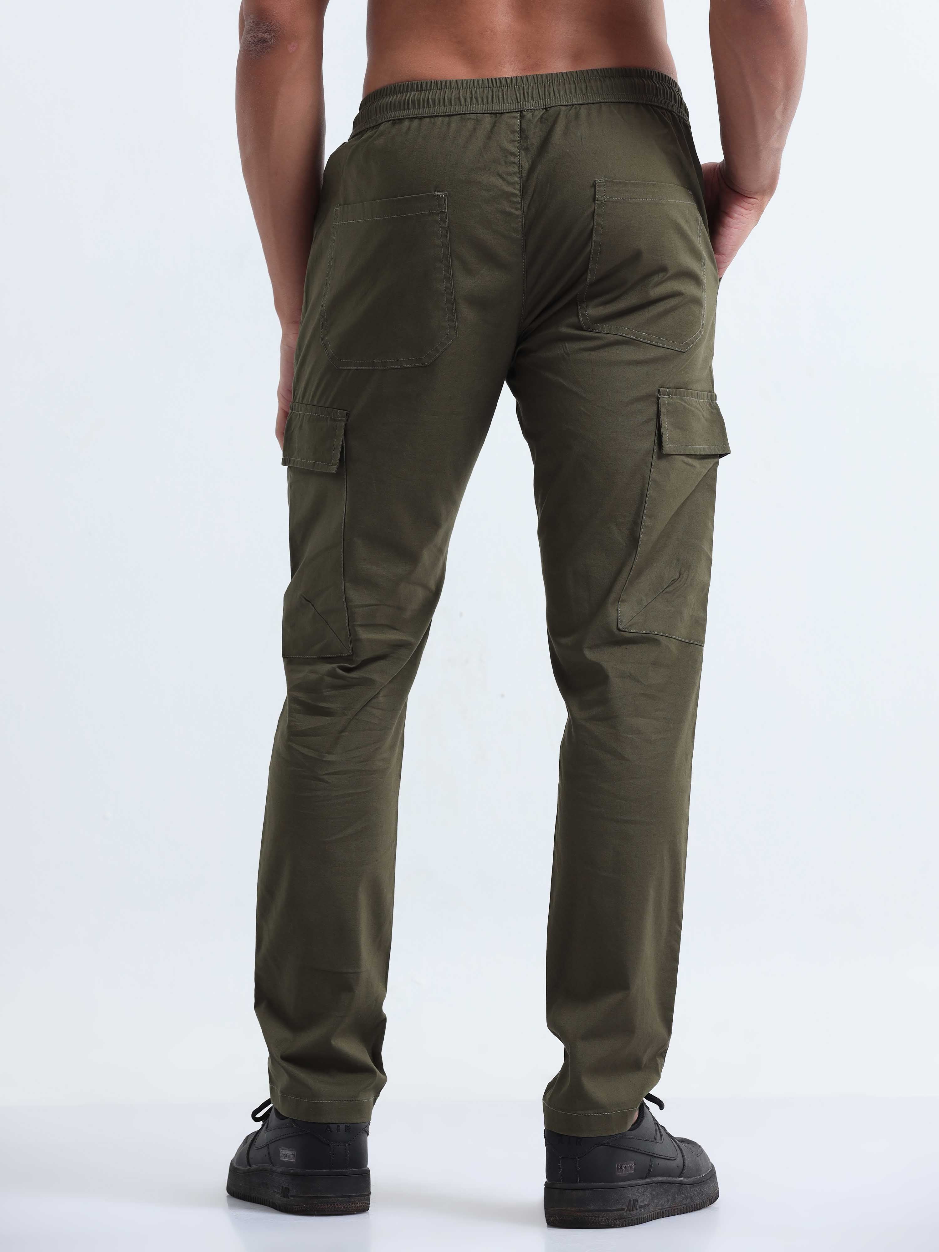 Air Sense Olive Cargo Pants for Men