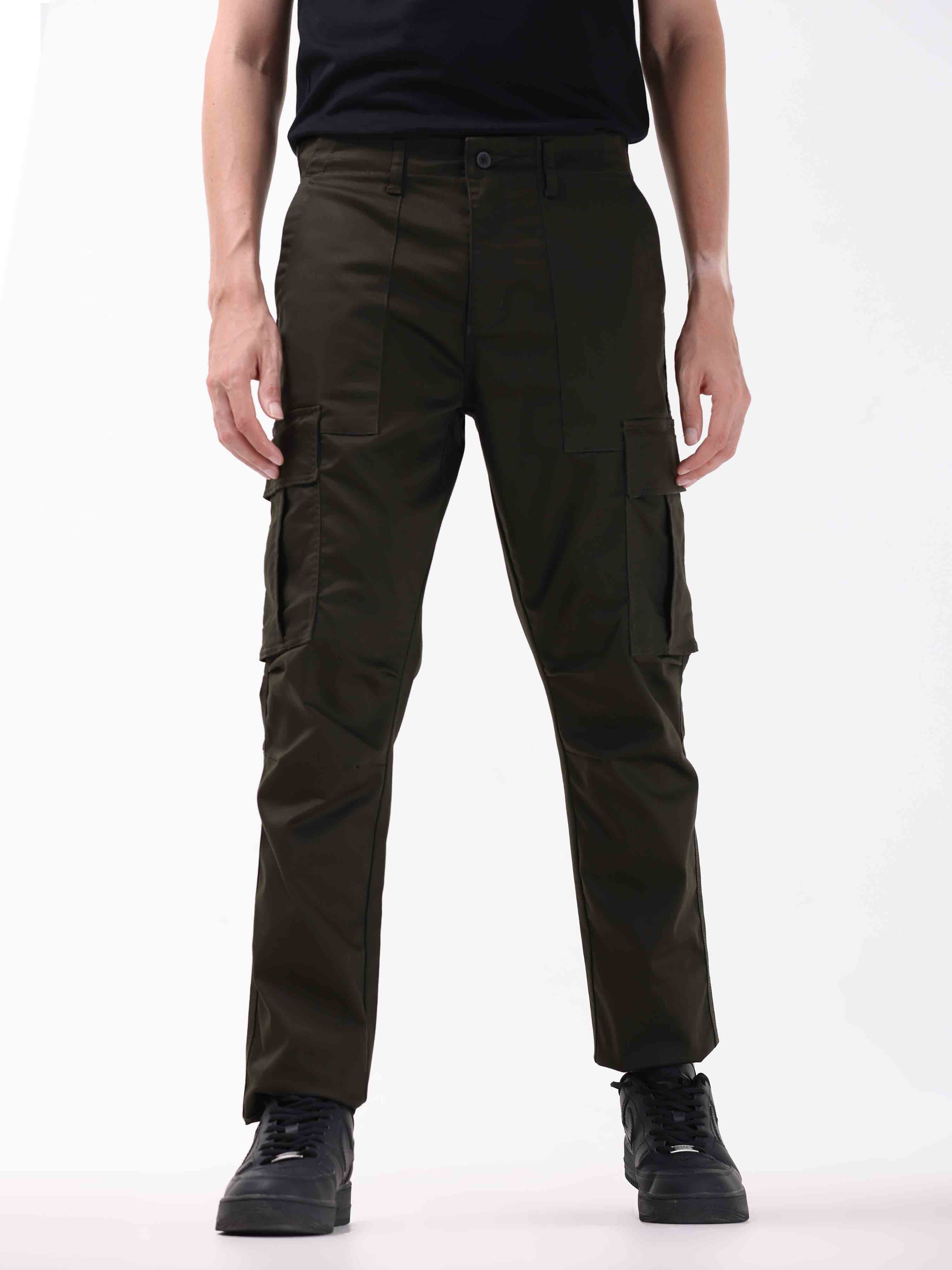 Ultra Stretch Straight Fit Dark Olive Cargo
