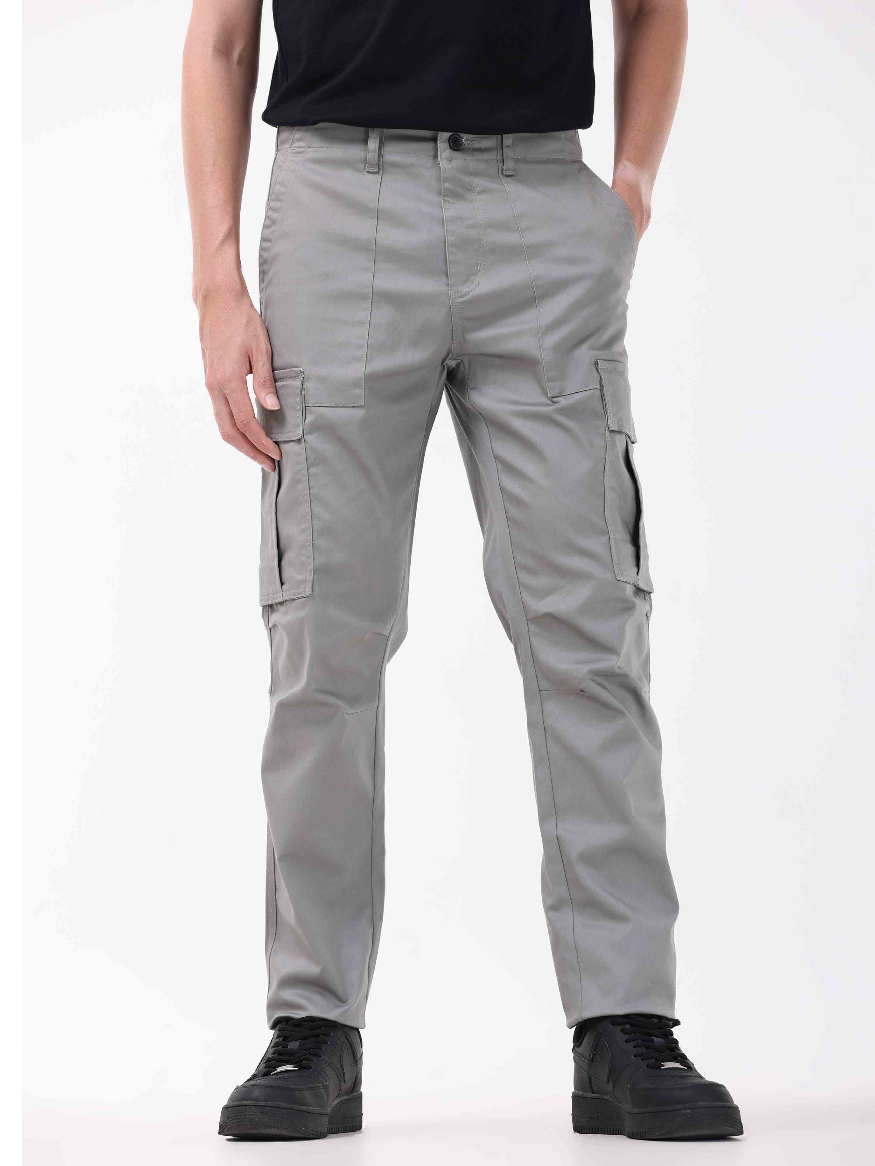 Ultra Stretch Straight Fit Grey Cargo