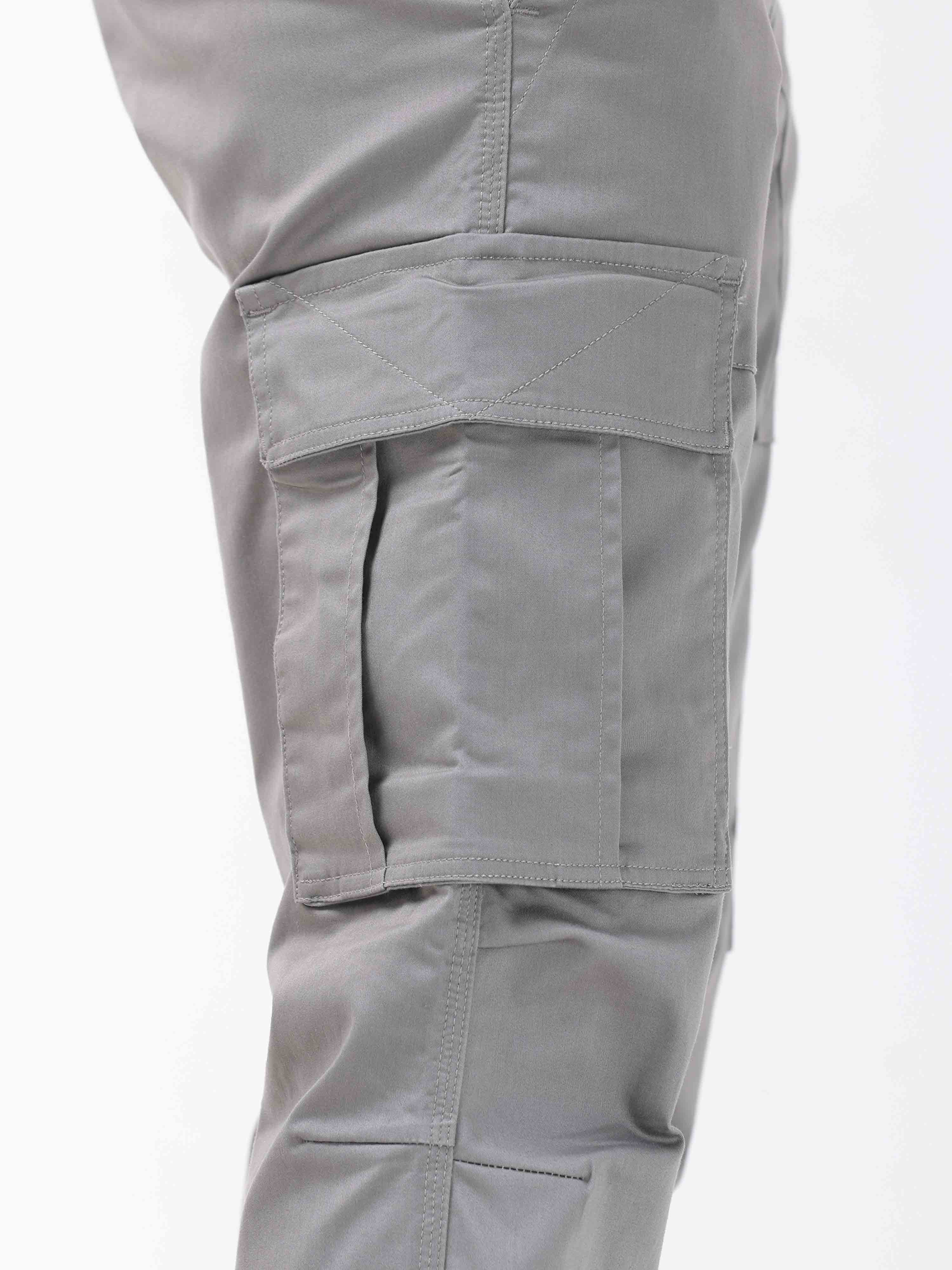 Ultra Stretch Straight Fit Grey Cargo