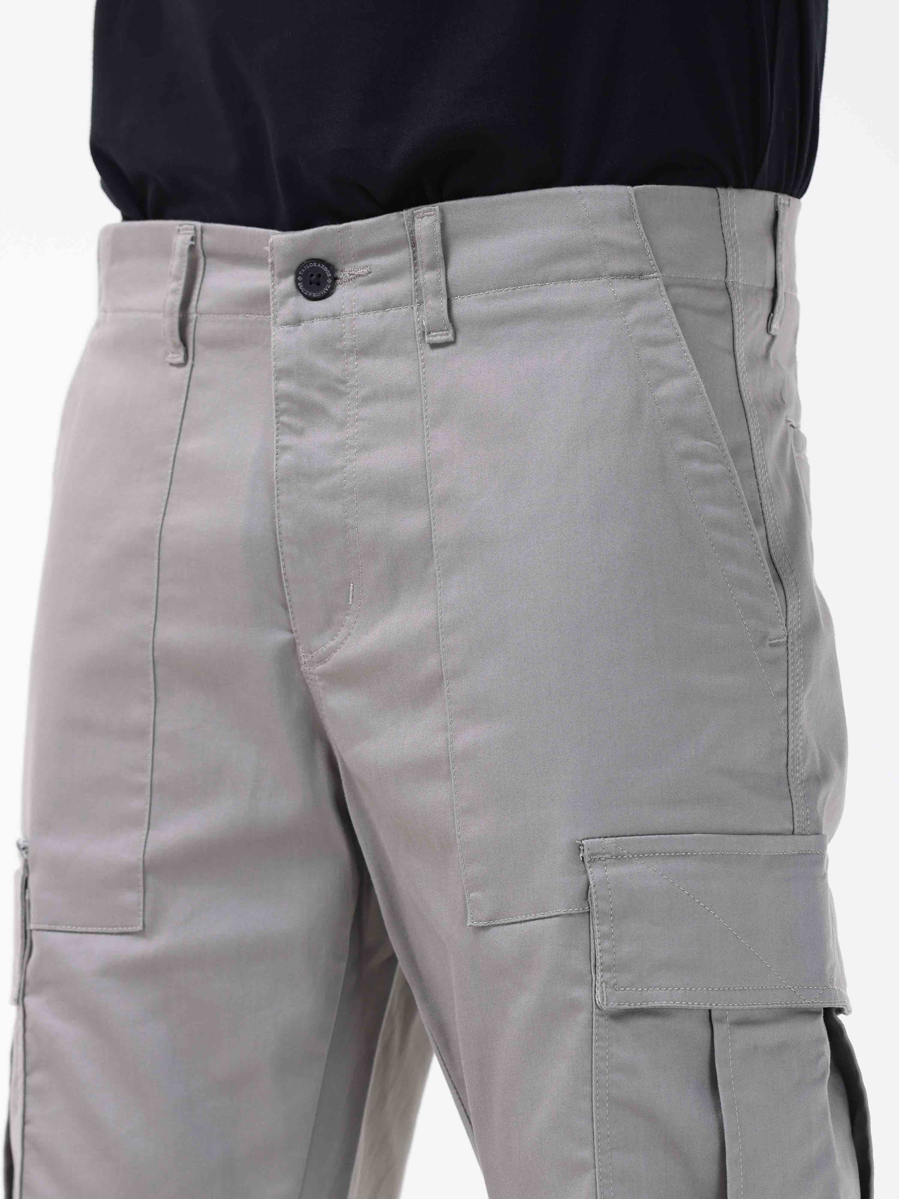 Ultra Stretch Straight Fit Grey Cargo