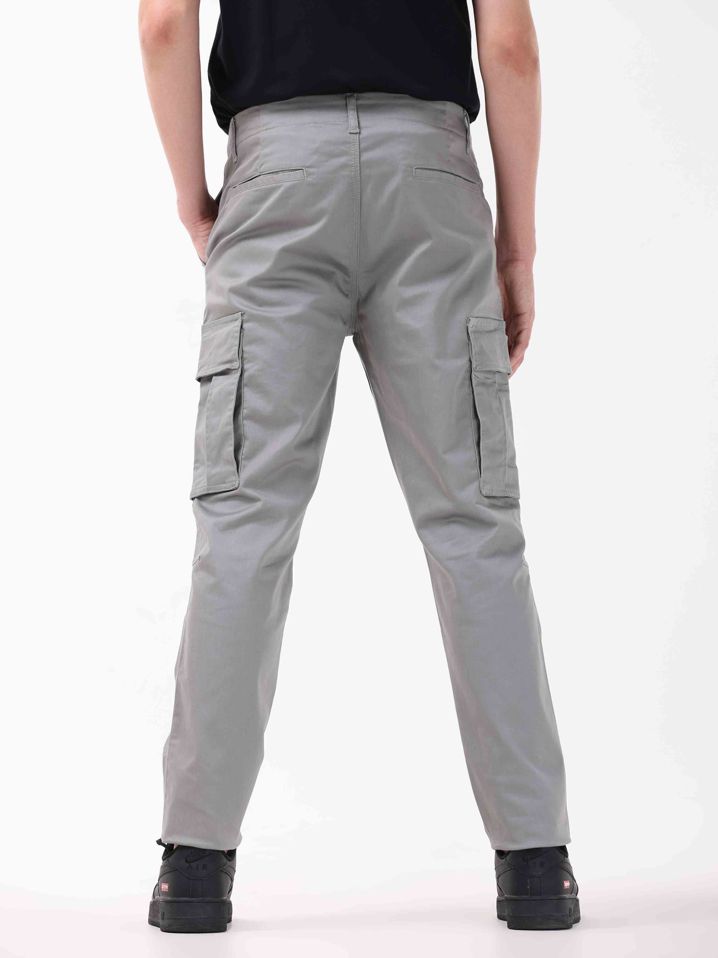 Ultra Stretch Straight Fit Grey Cargo