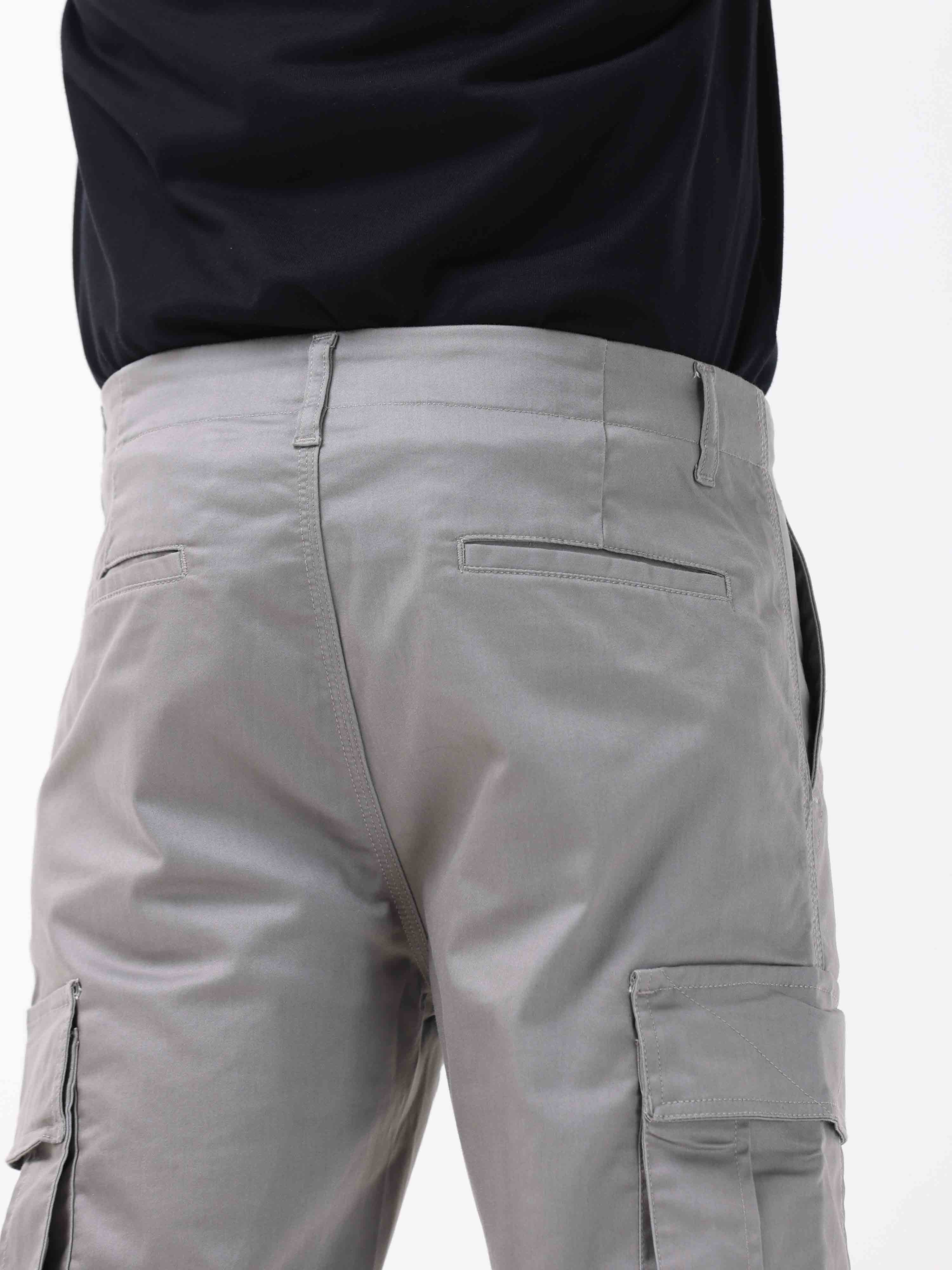 Ultra Stretch Straight Fit Grey Cargo