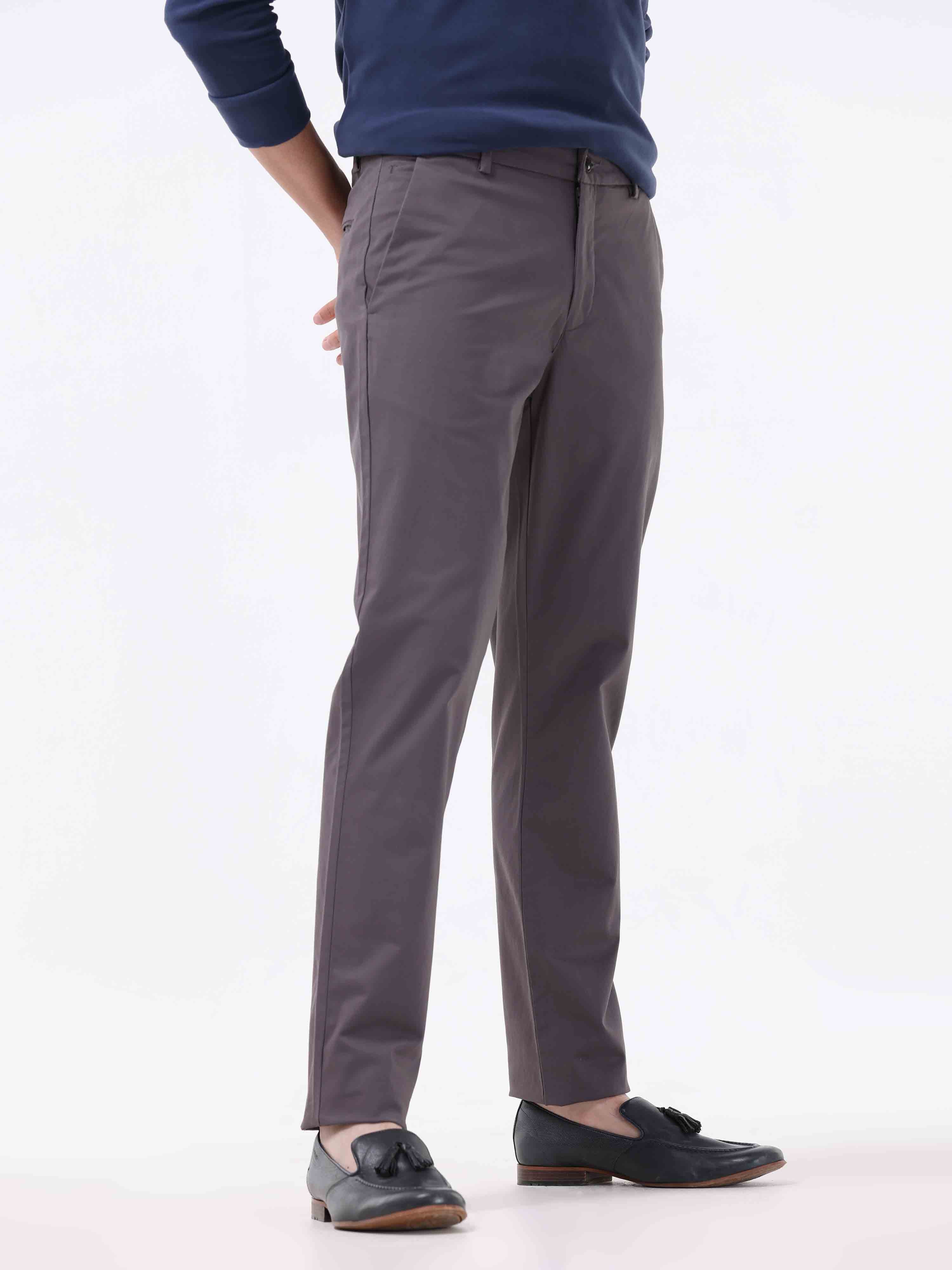 Semi Liquid Statement Dark Grey Chino