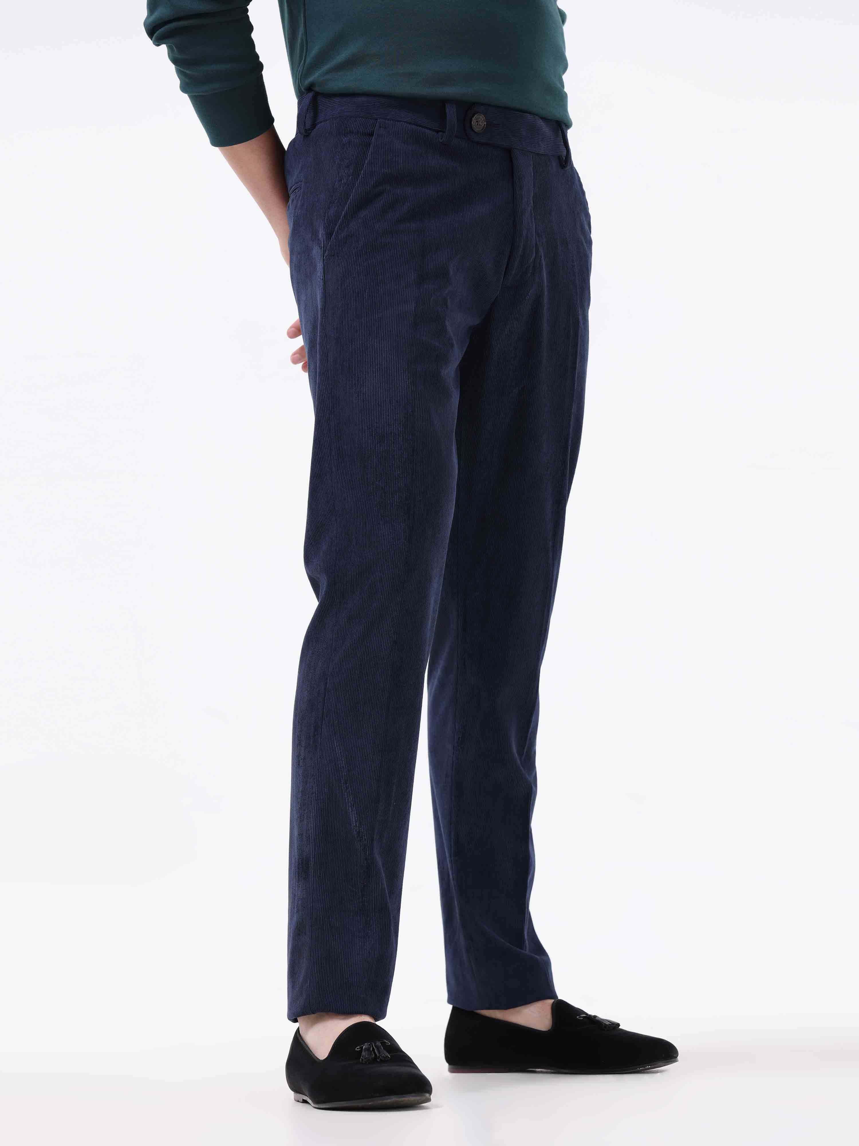 Statement Corduroy Navy Pant