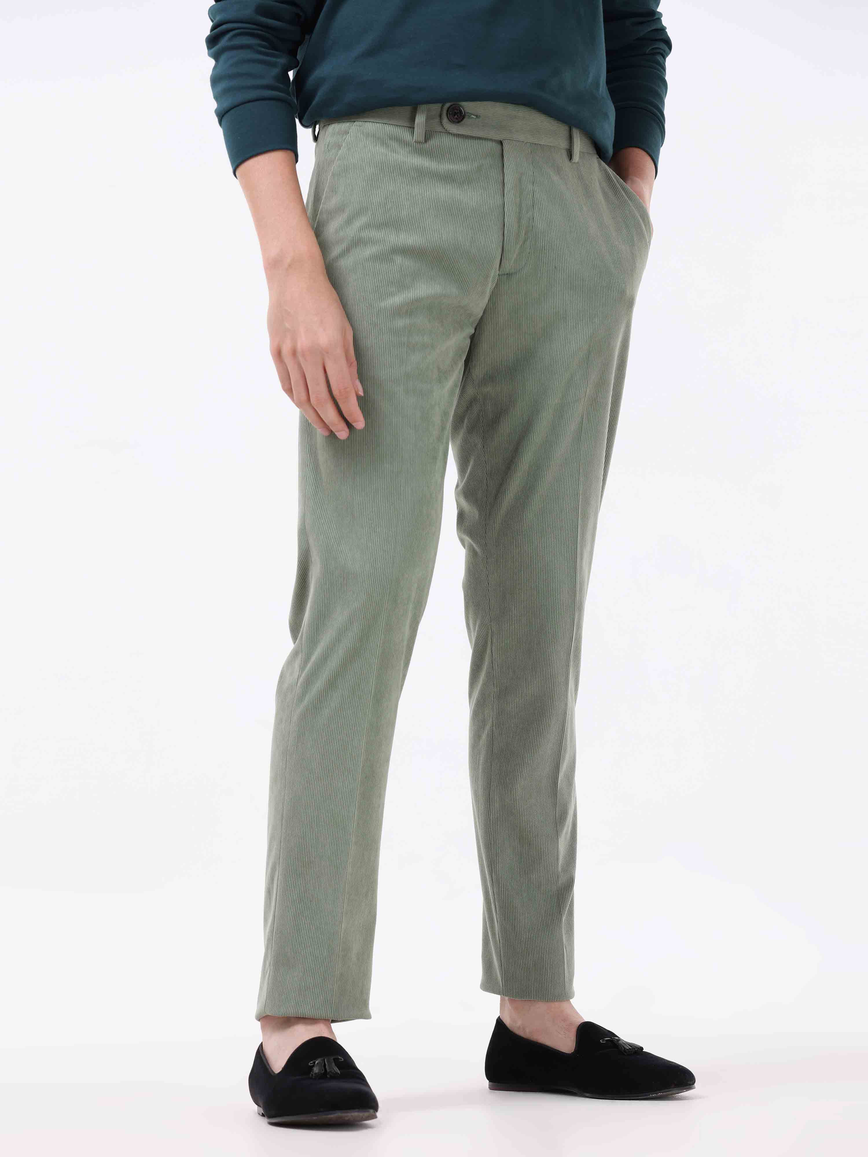 Statement Corduroy Light Olive Pant