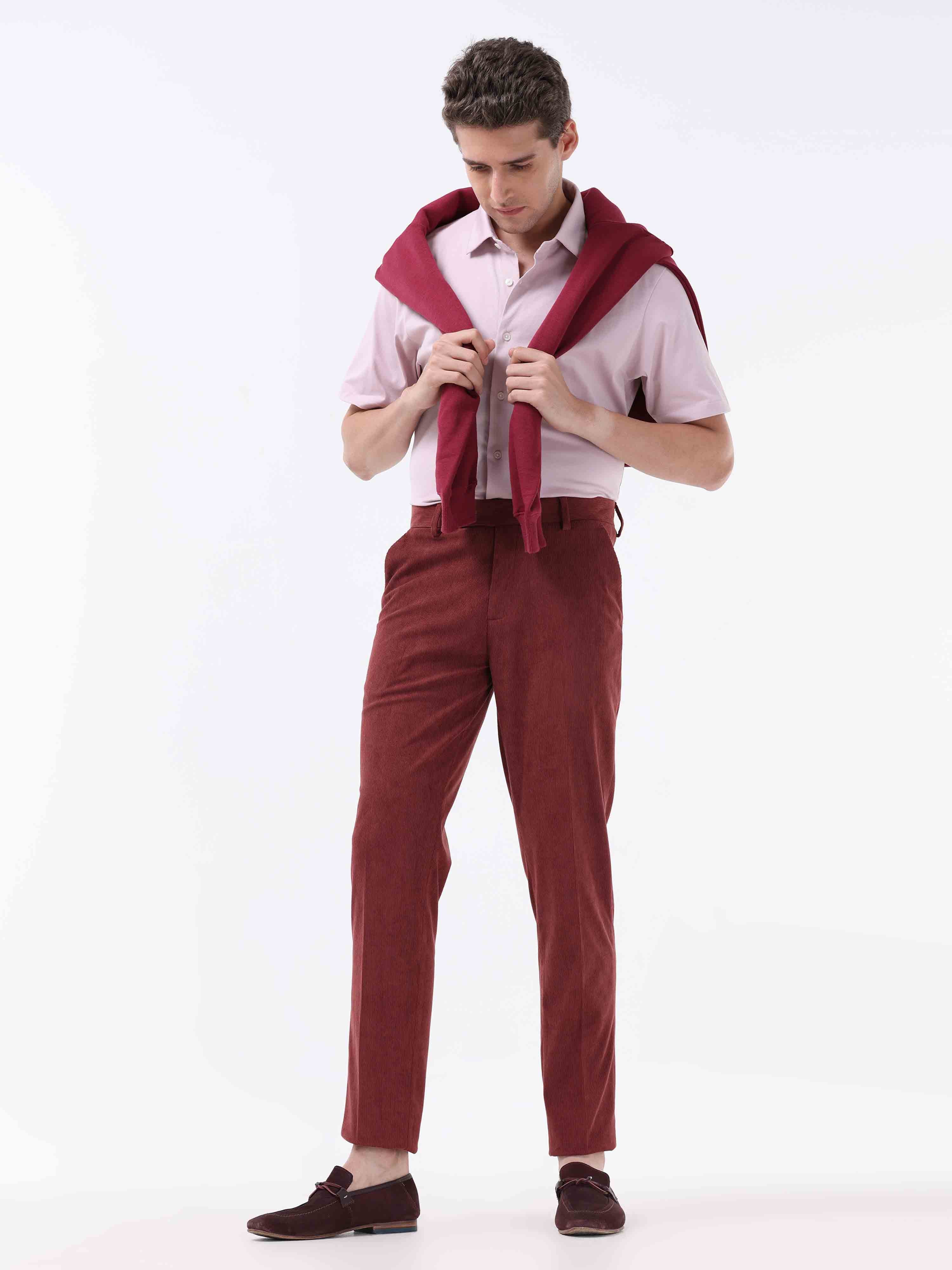 Statement Corduroy Wine Pant
