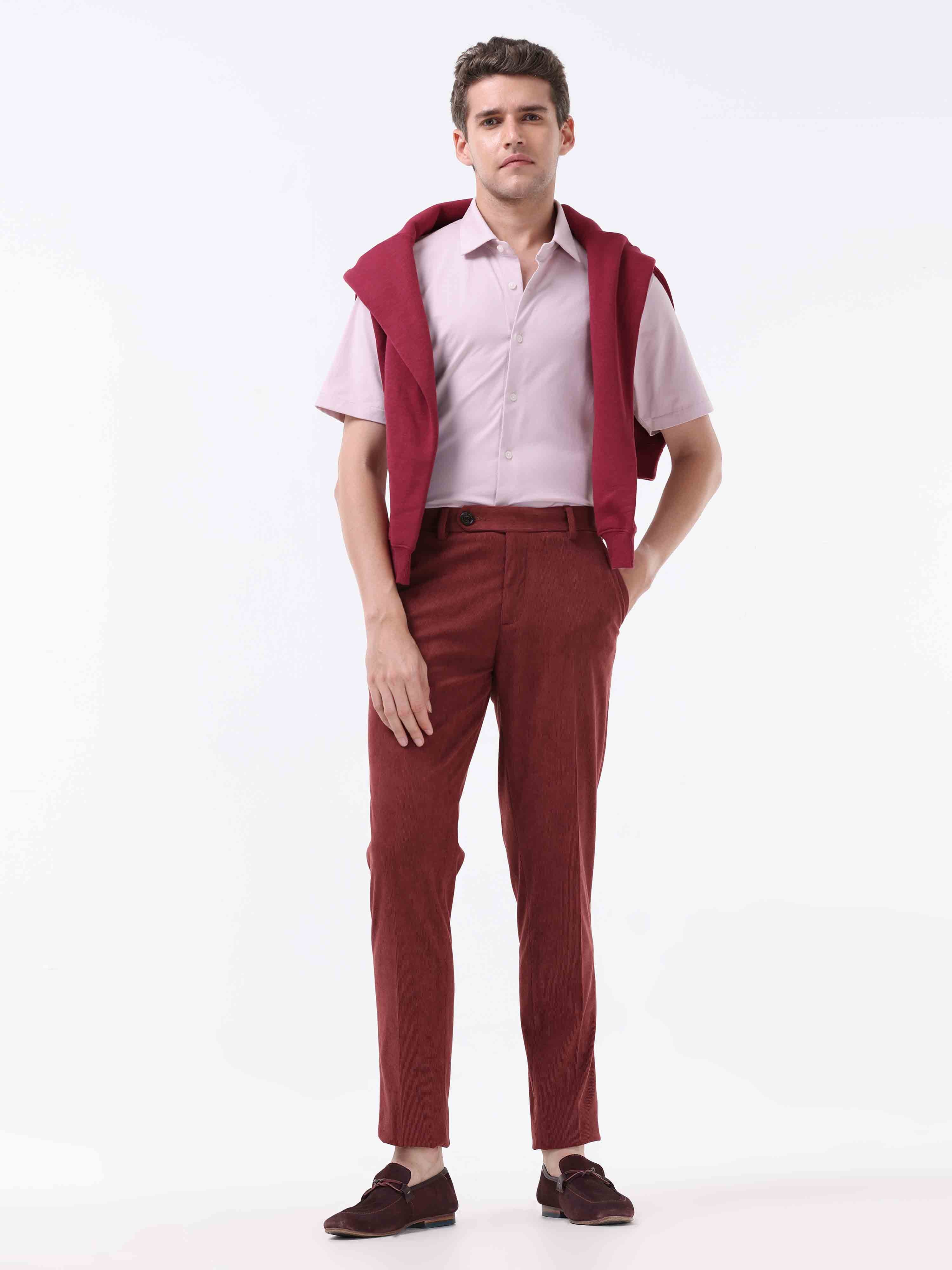 Statement Corduroy Wine Pant