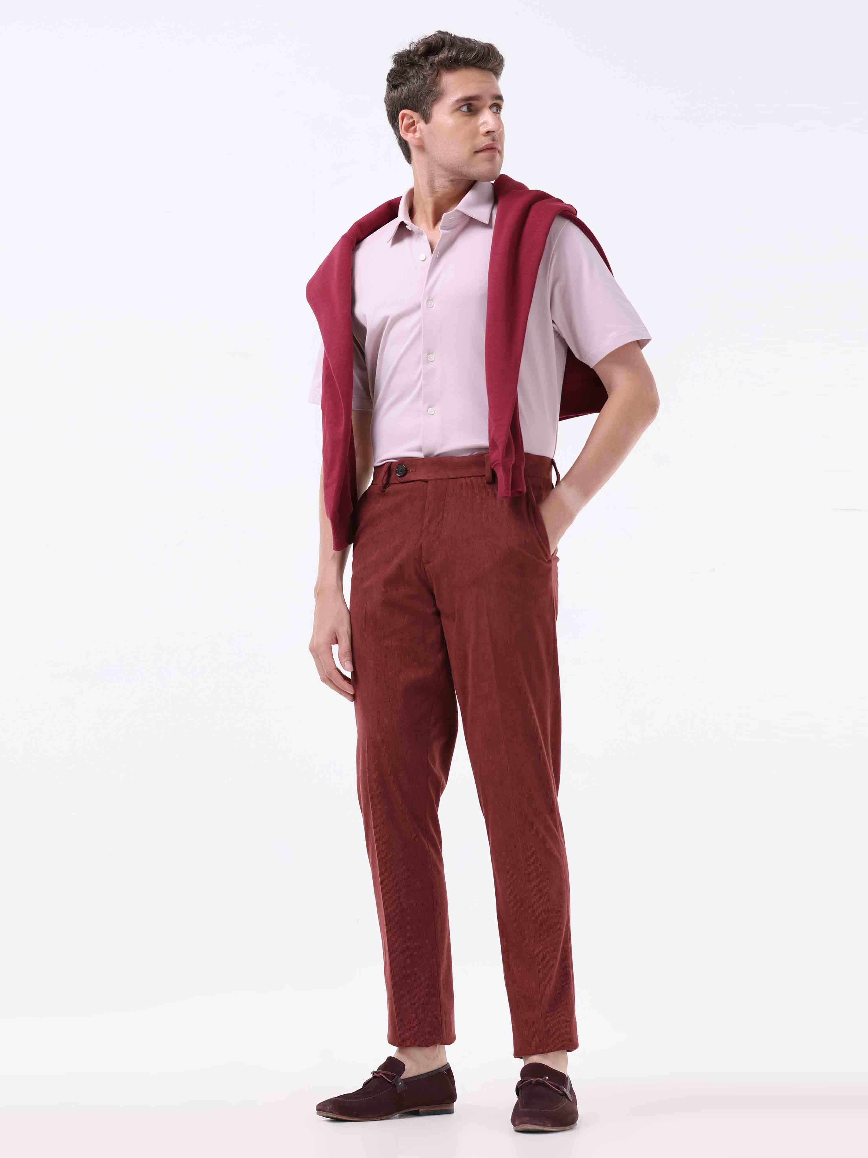 Statement Corduroy Wine Pant