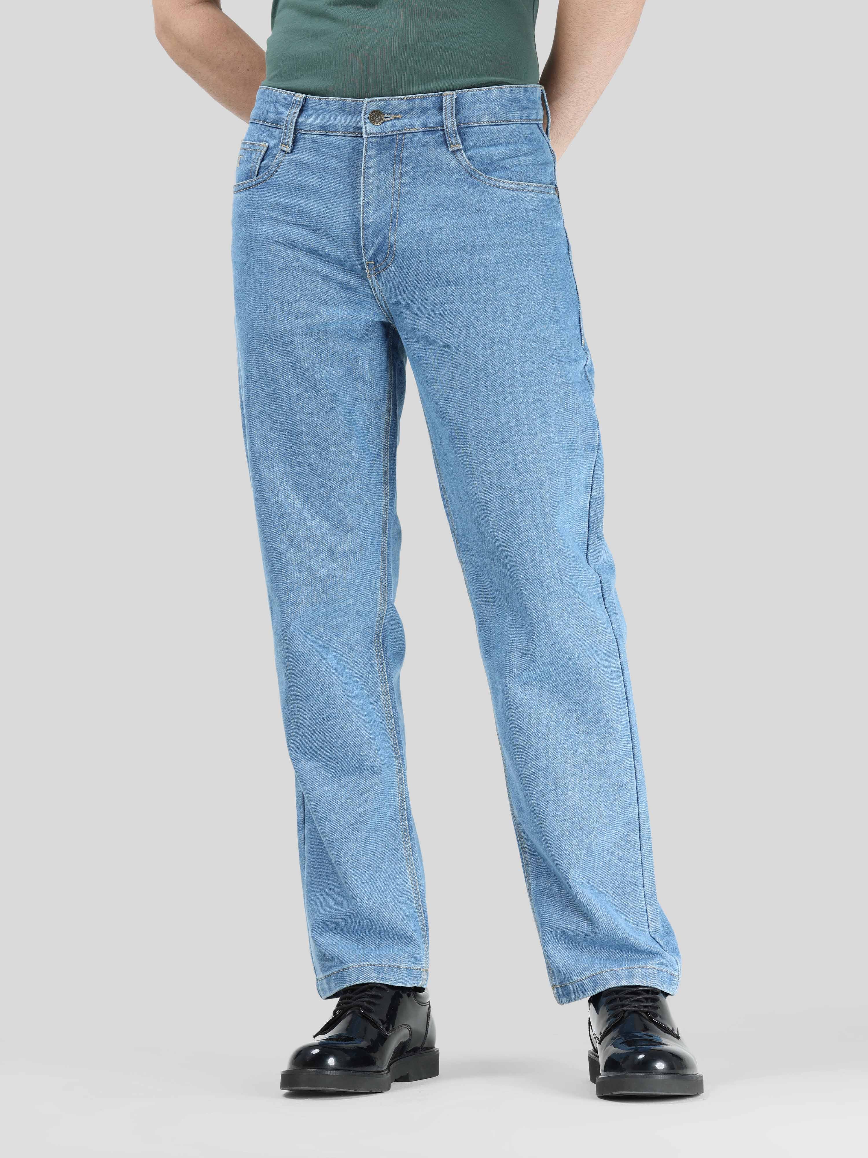 Light Blue Koi Relaxed Fit Denim