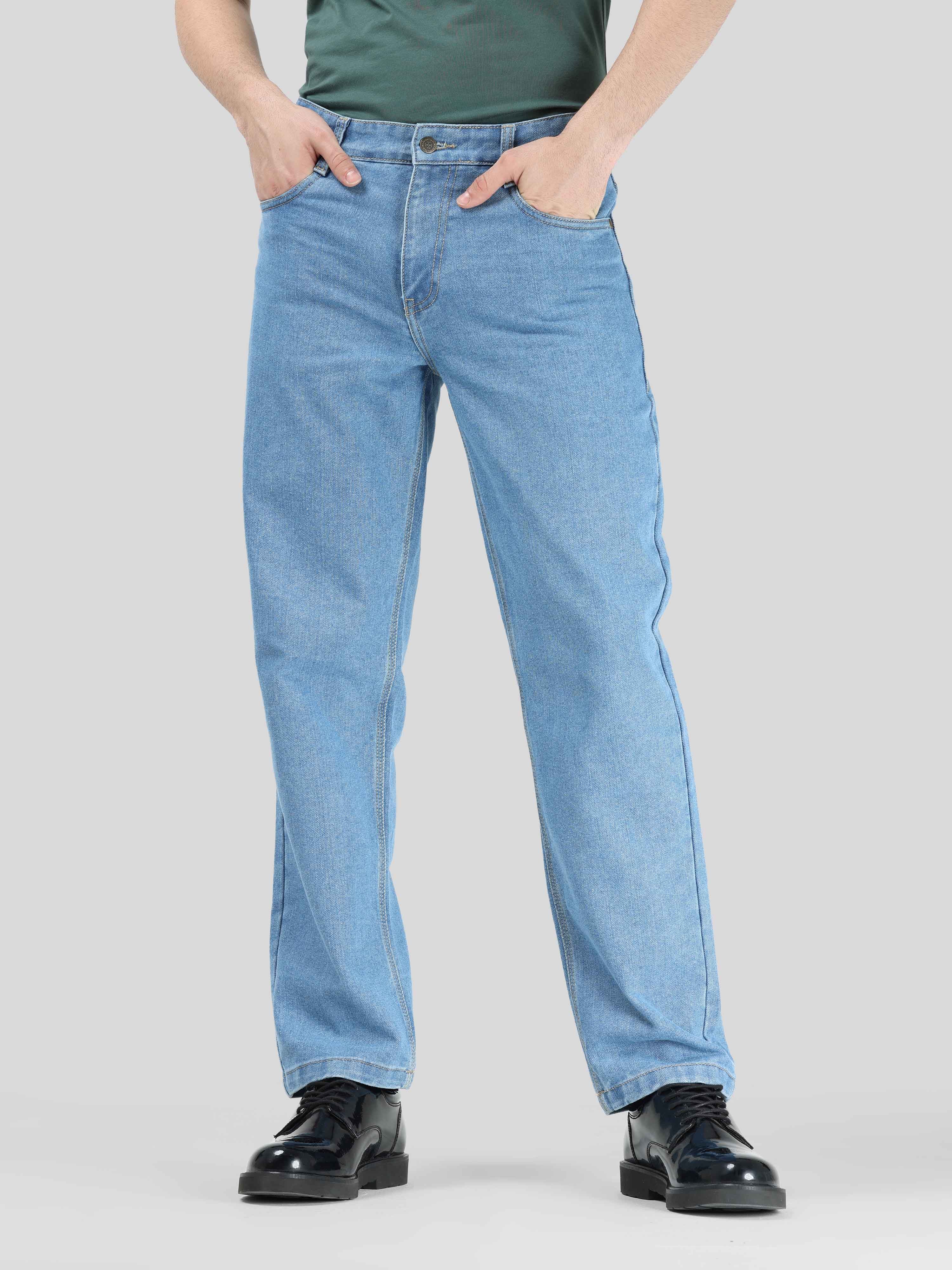 Light Blue Koi Relaxed Fit Denim