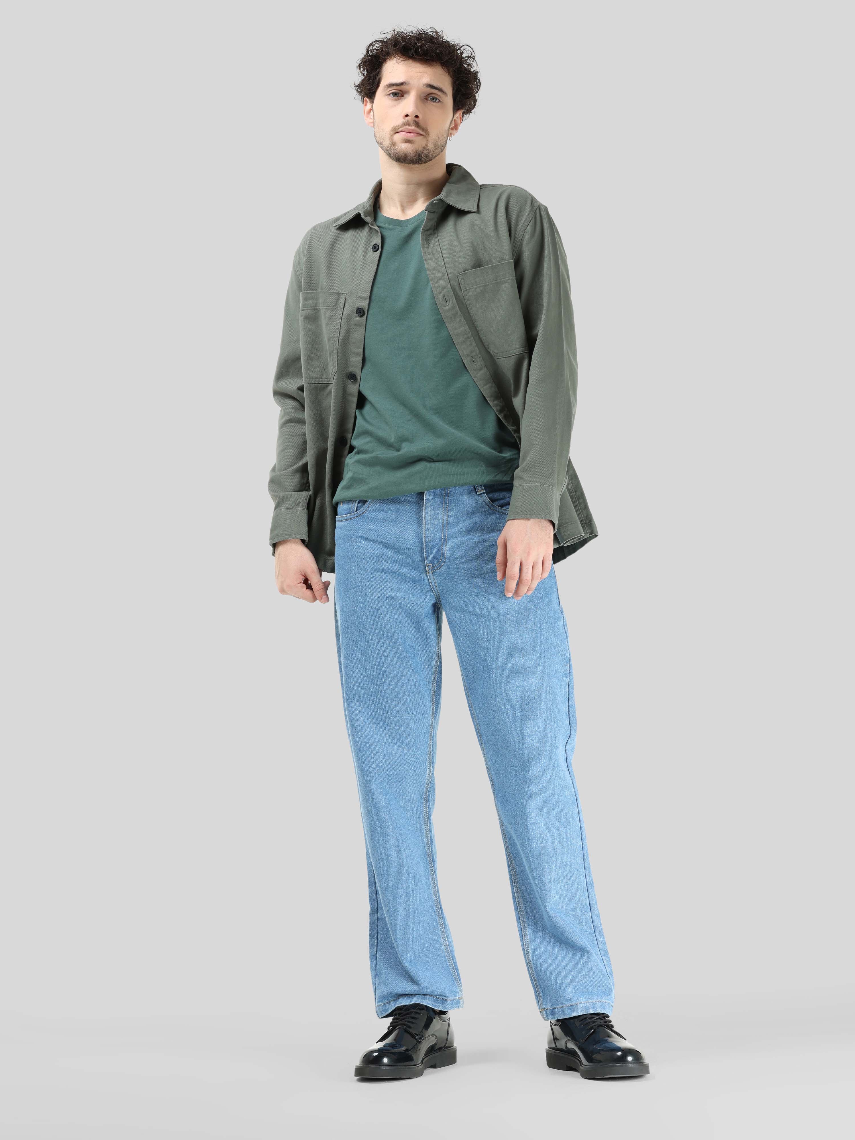 Light Blue Koi Relaxed Fit Denim