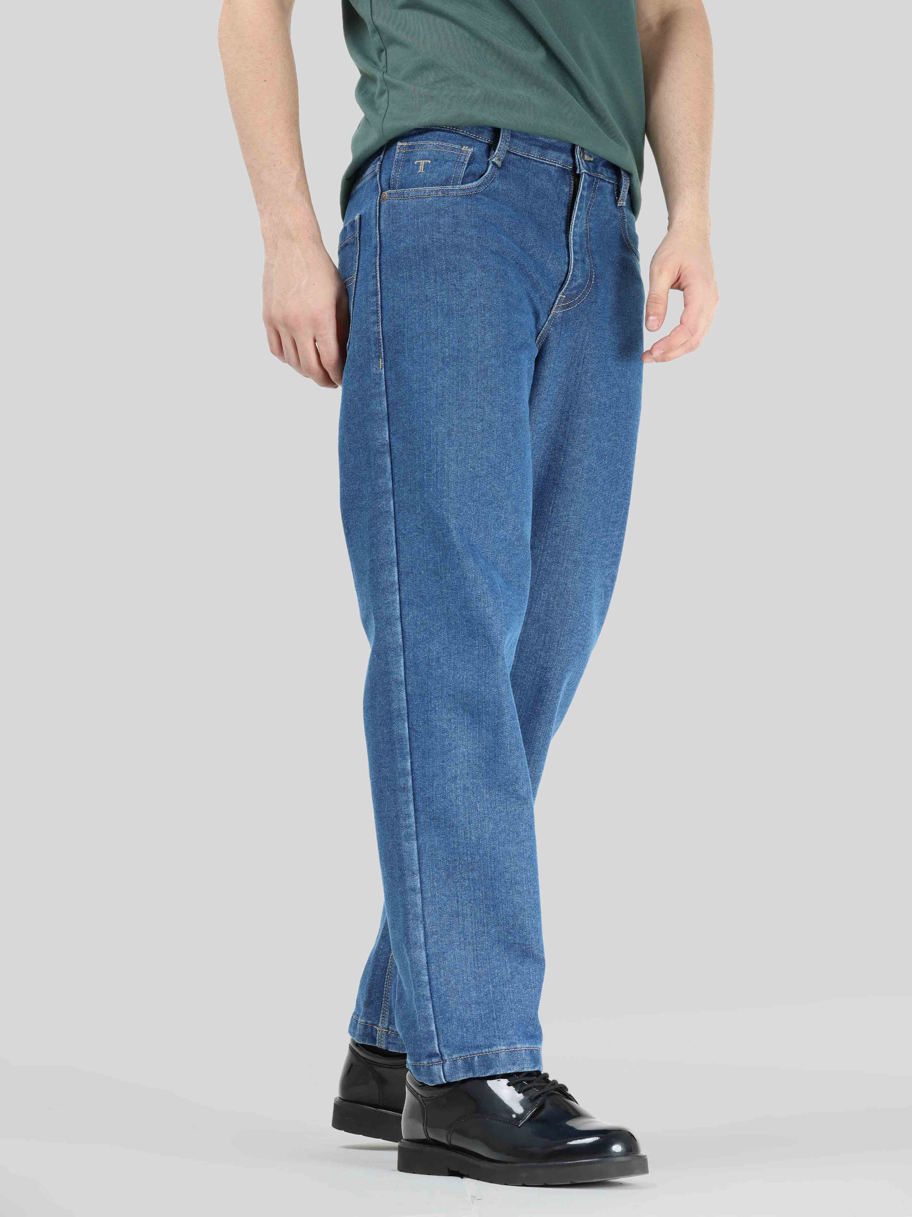 Mid Blue Bayoux Relaxed Fit Denim