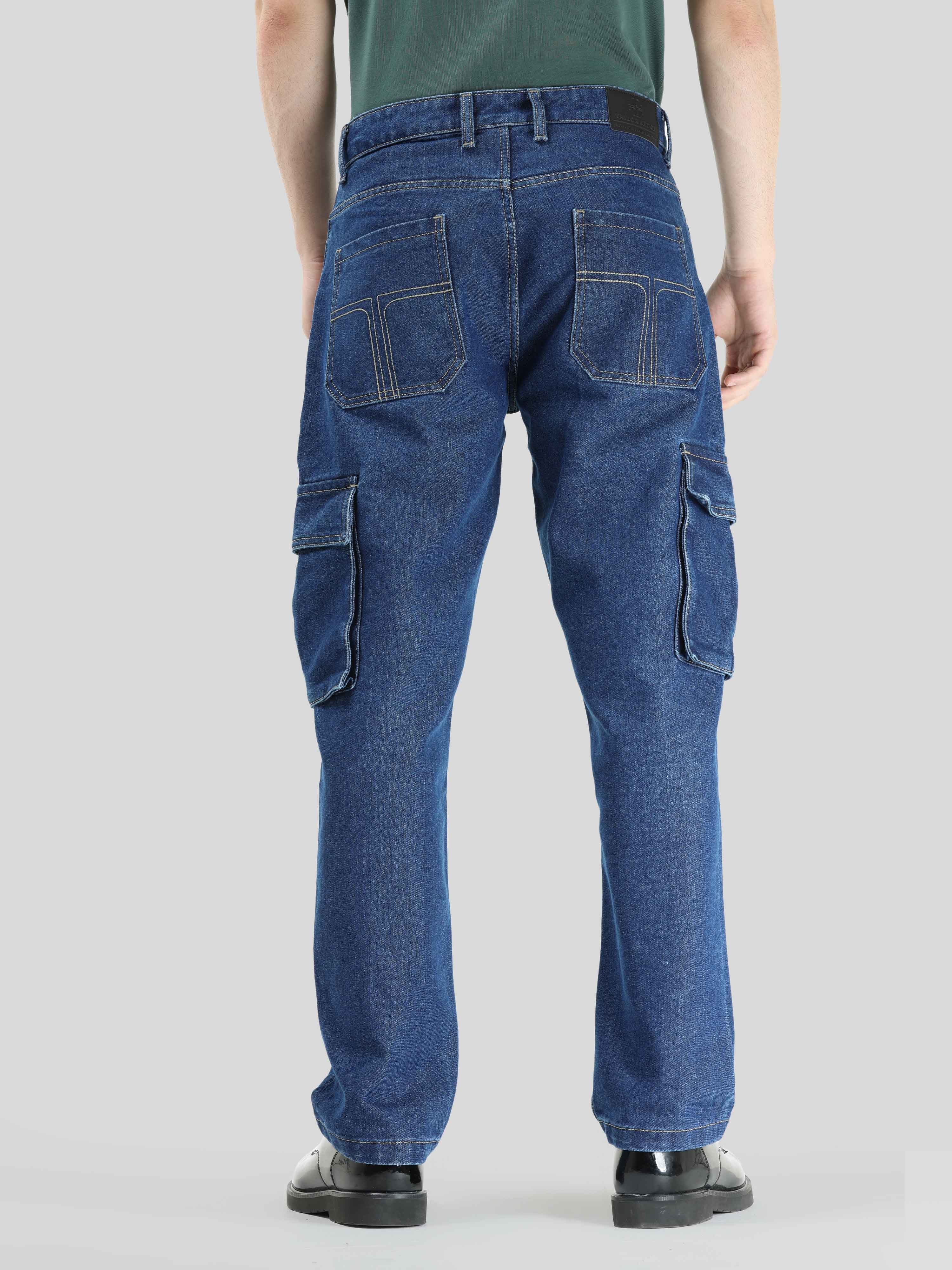 Urban Utility Mid Blue Denim Cargo