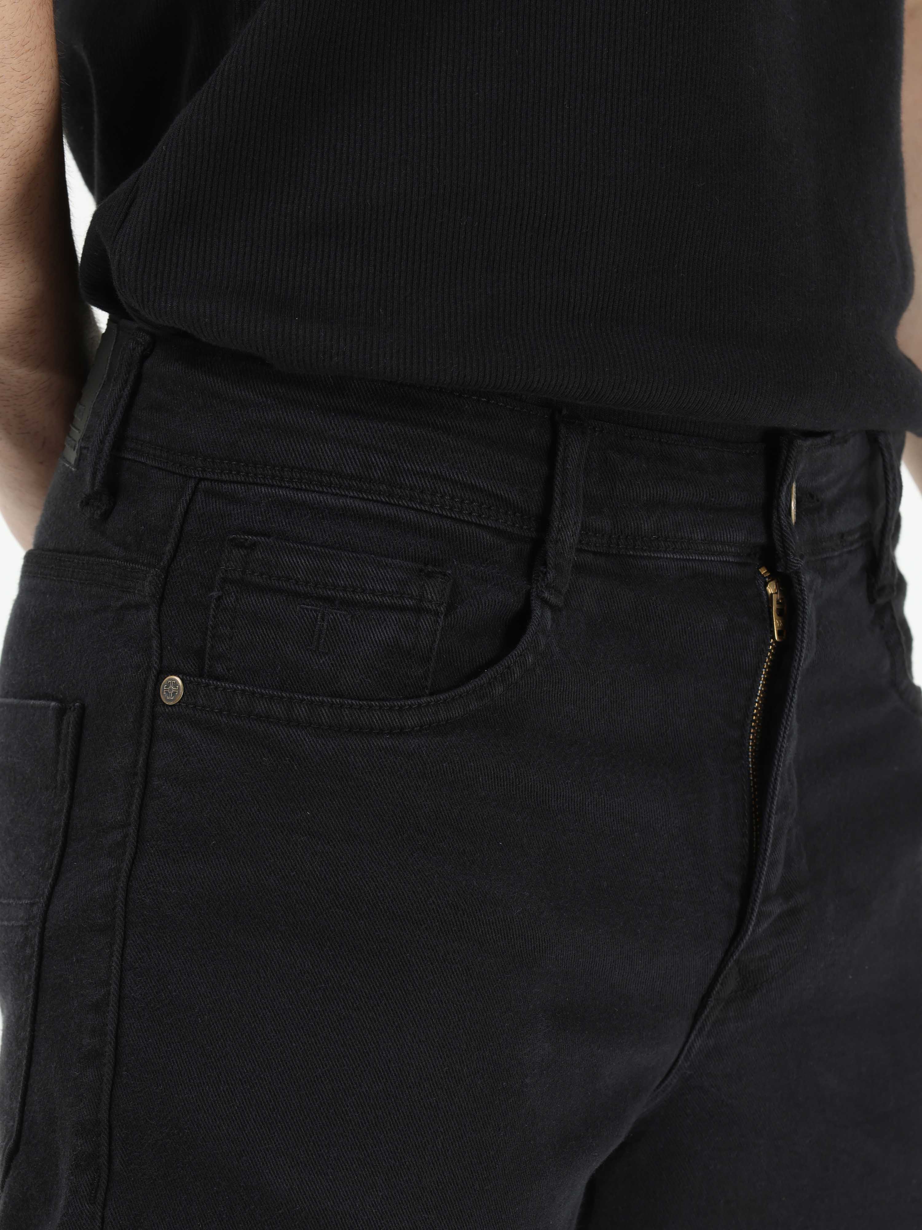 Vintage Relaxed Fit Black Cotton Denim