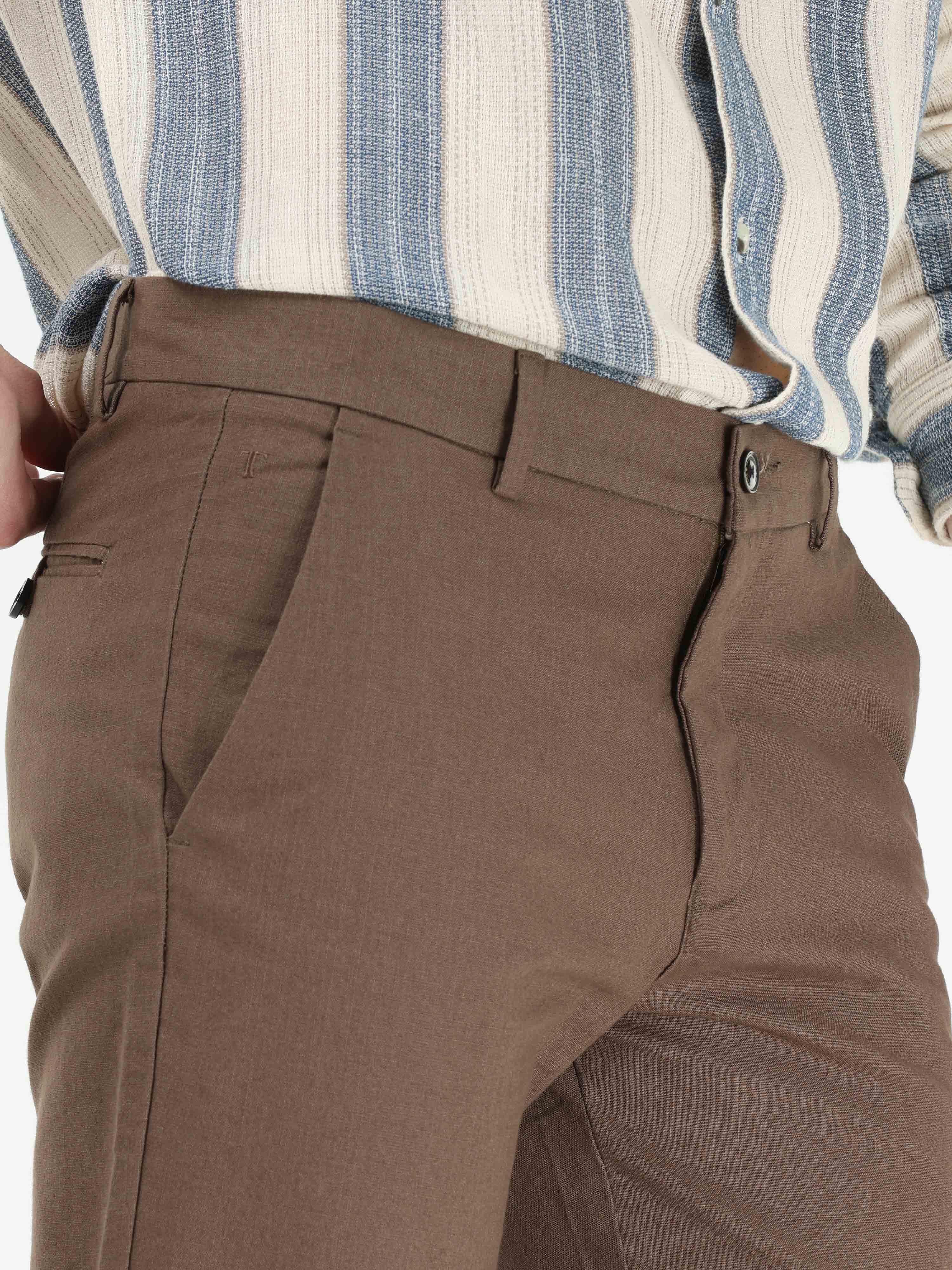 Timeless Cotton Fur Brown Linen Chino