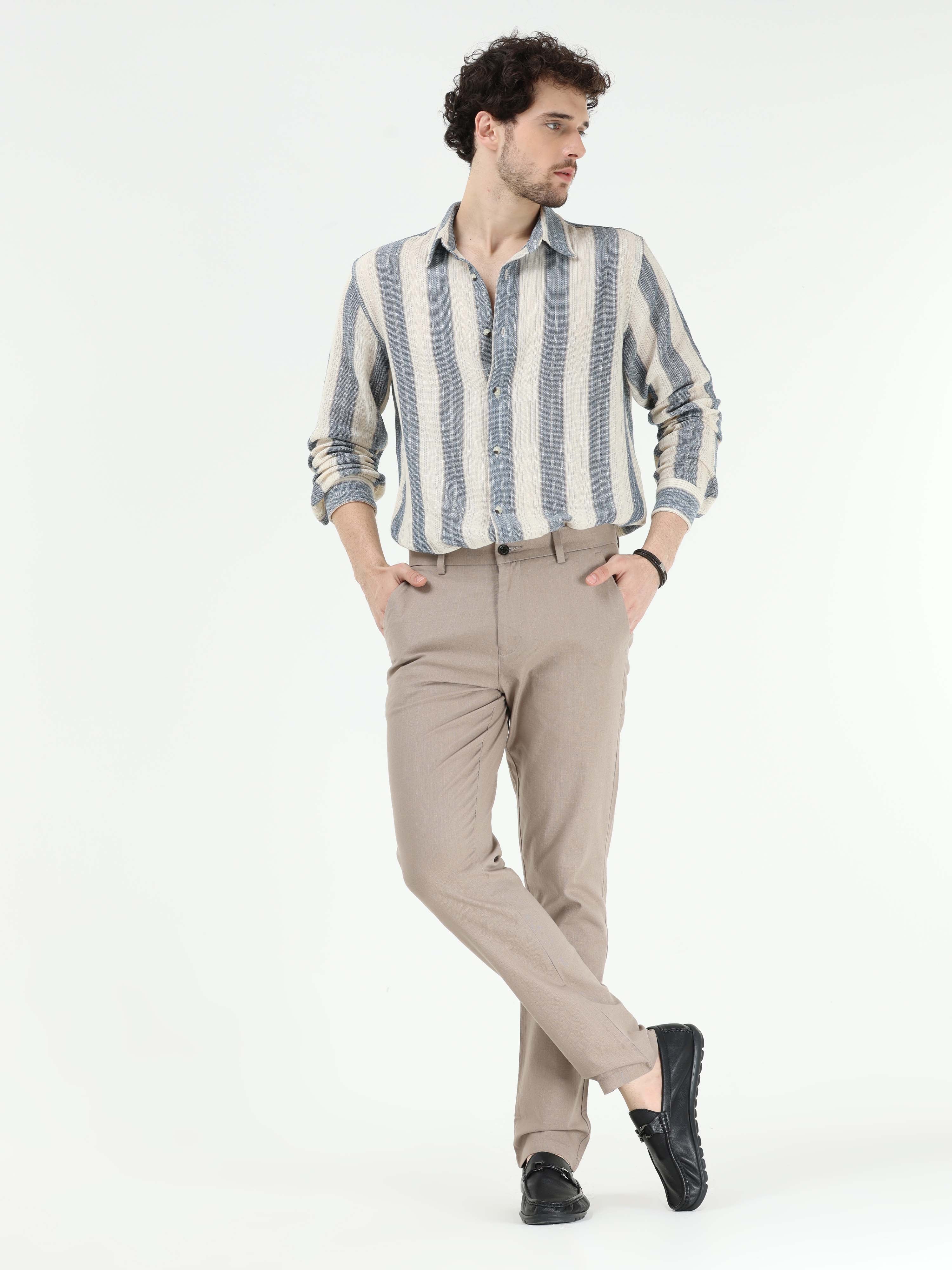 Timeless Cotton Dust Grey Linen Chino