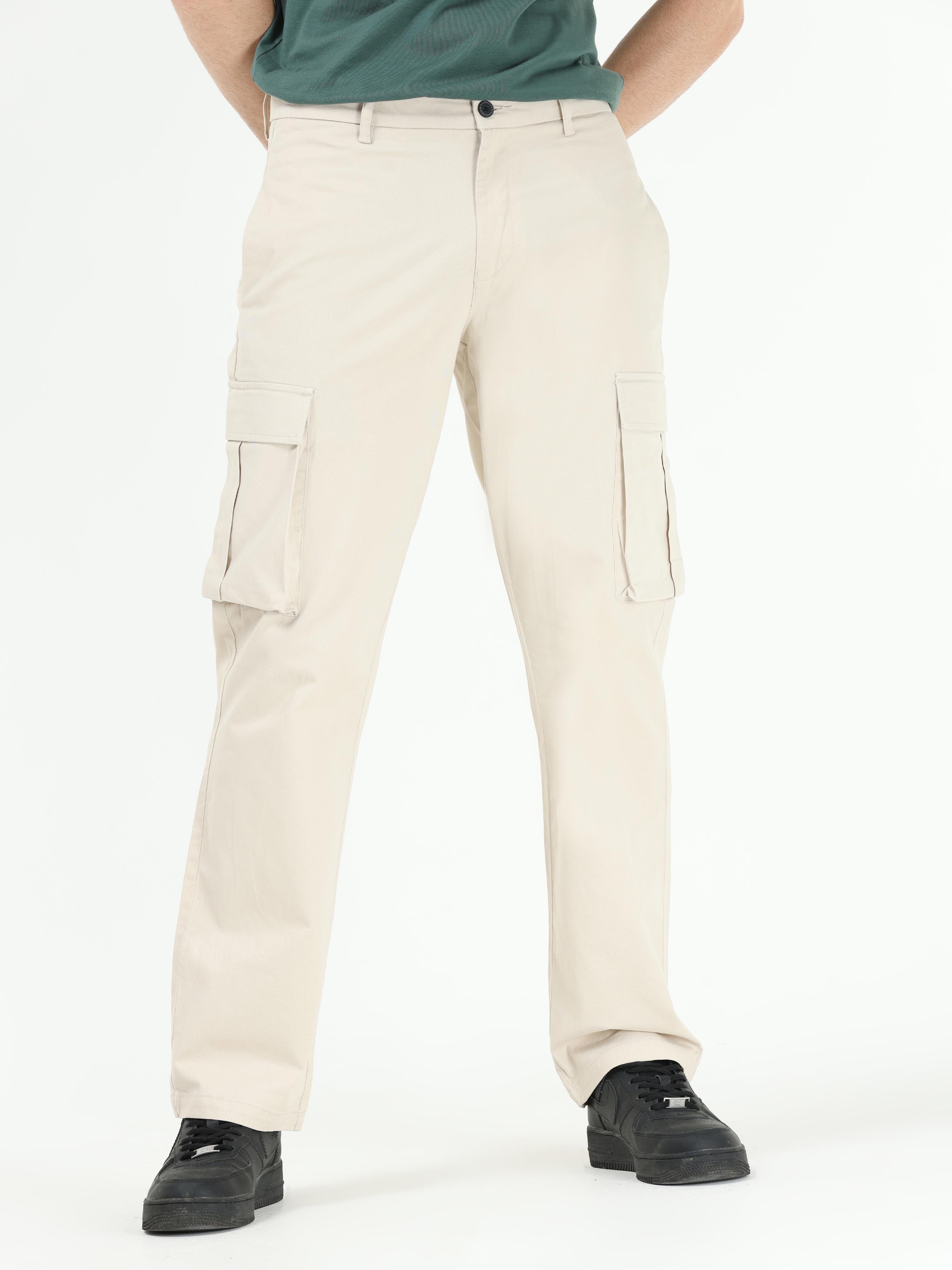 Finest Twill Cream Baggy Fit Cargo