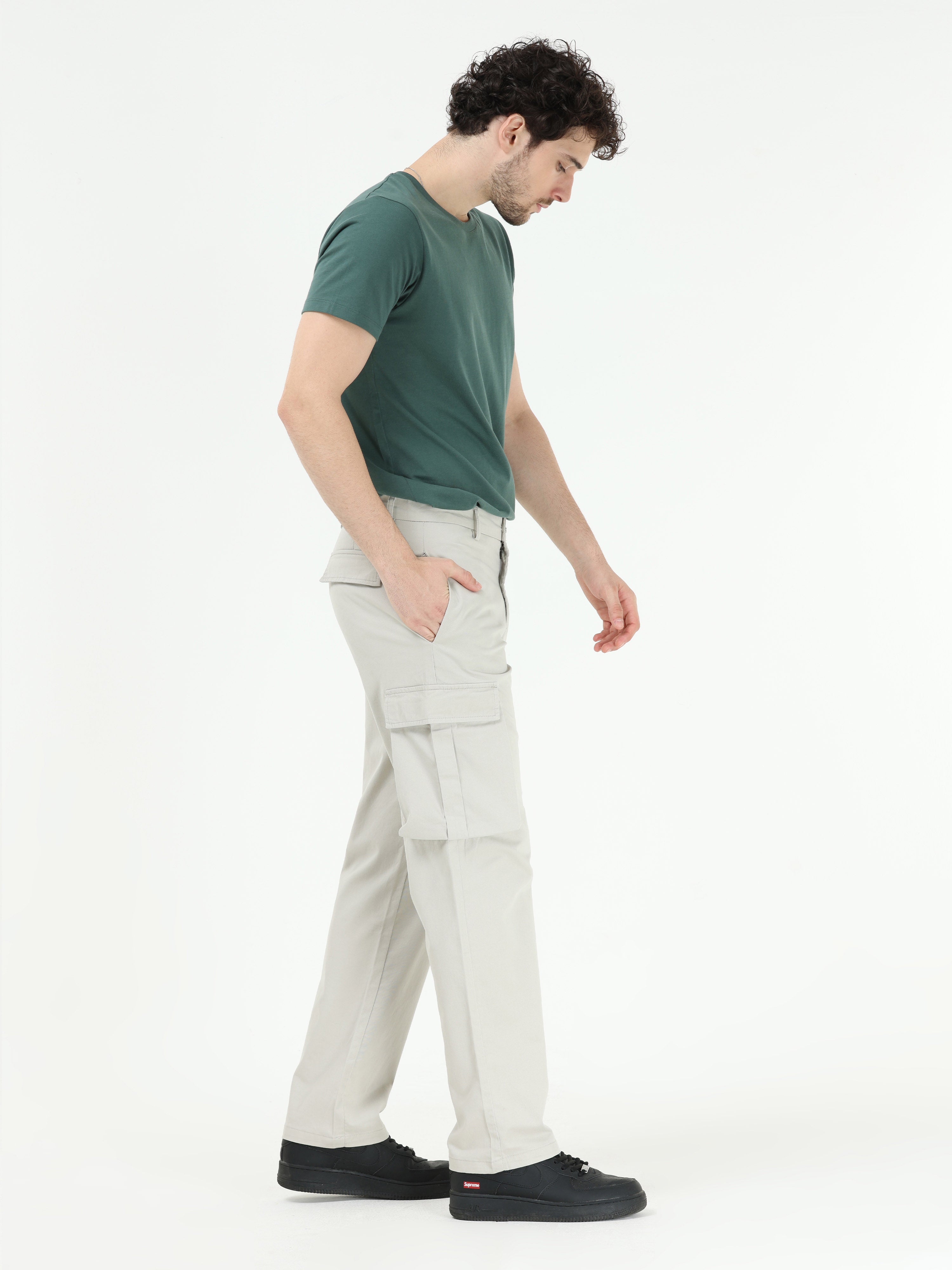 Finest Twill Dark Cloud Grey Baggy Fit Cargo
