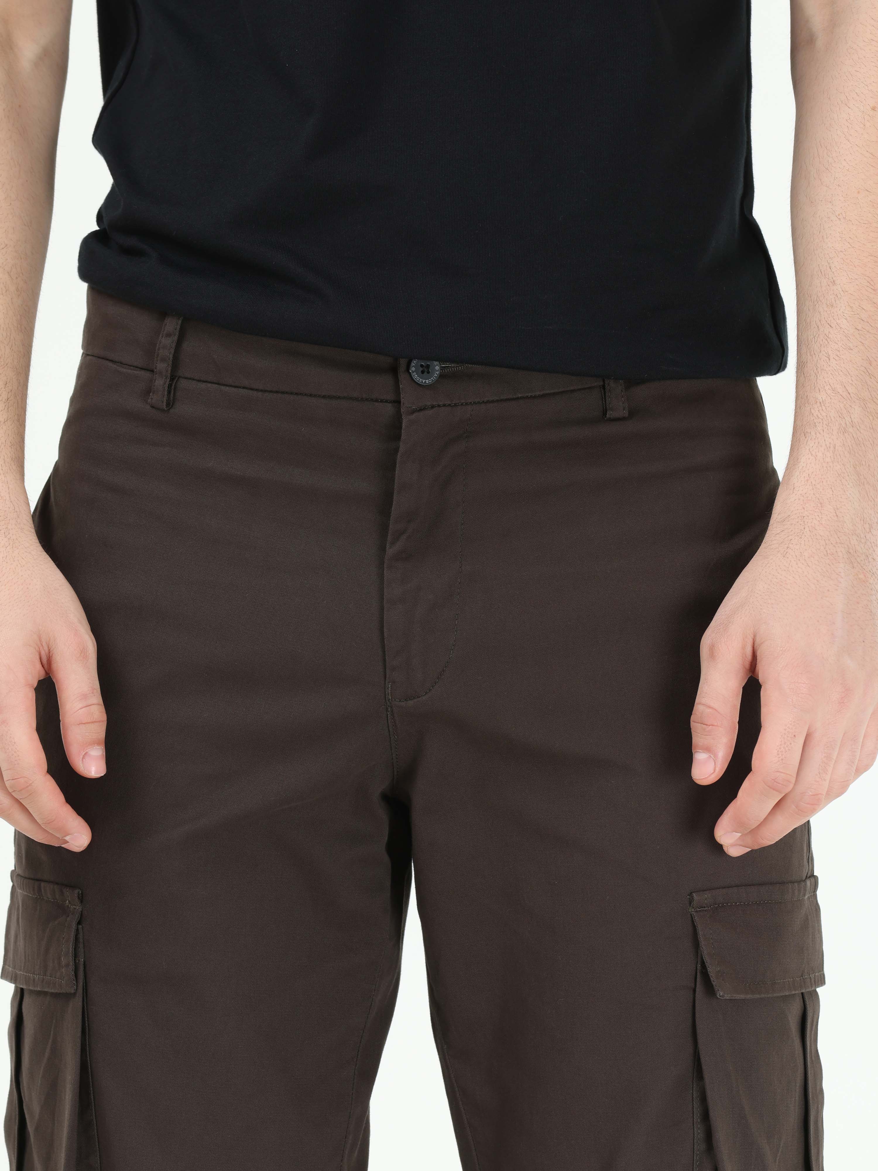 Finest Twill Dark Olive Baggy Fit Cargo