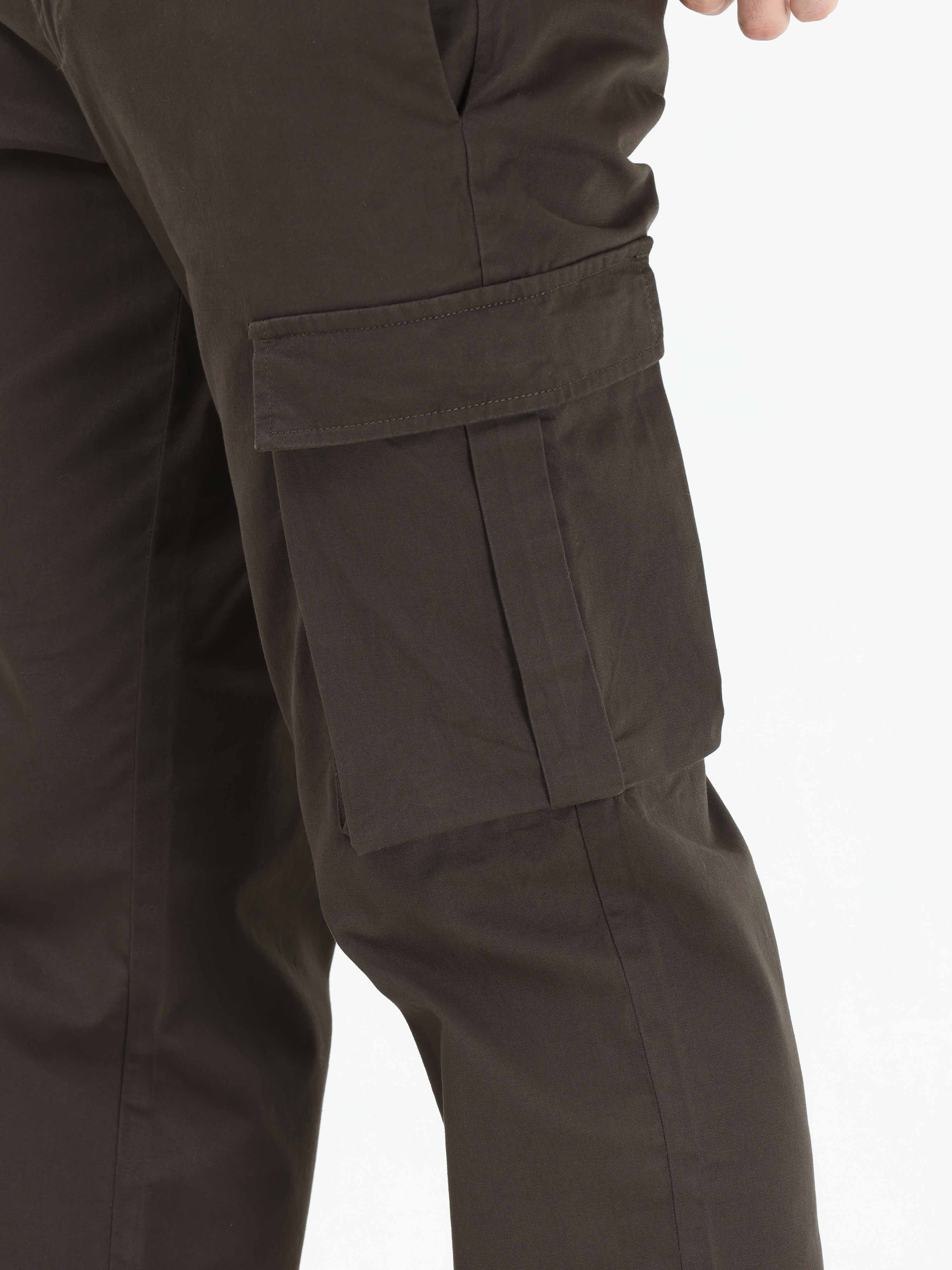 Finest Twill Dark Olive Baggy Fit Cargo