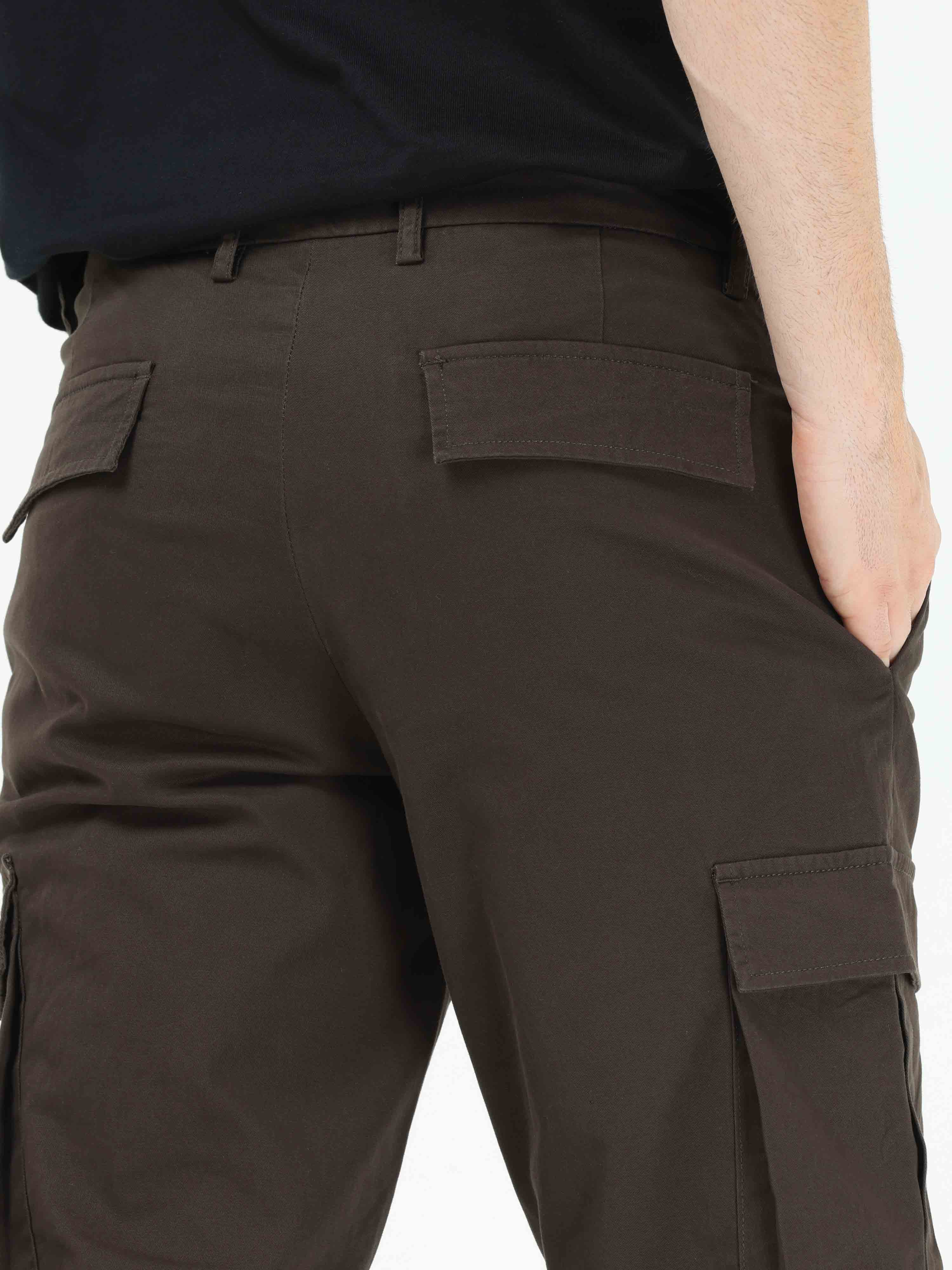 Finest Twill Dark Olive Baggy Fit Cargo