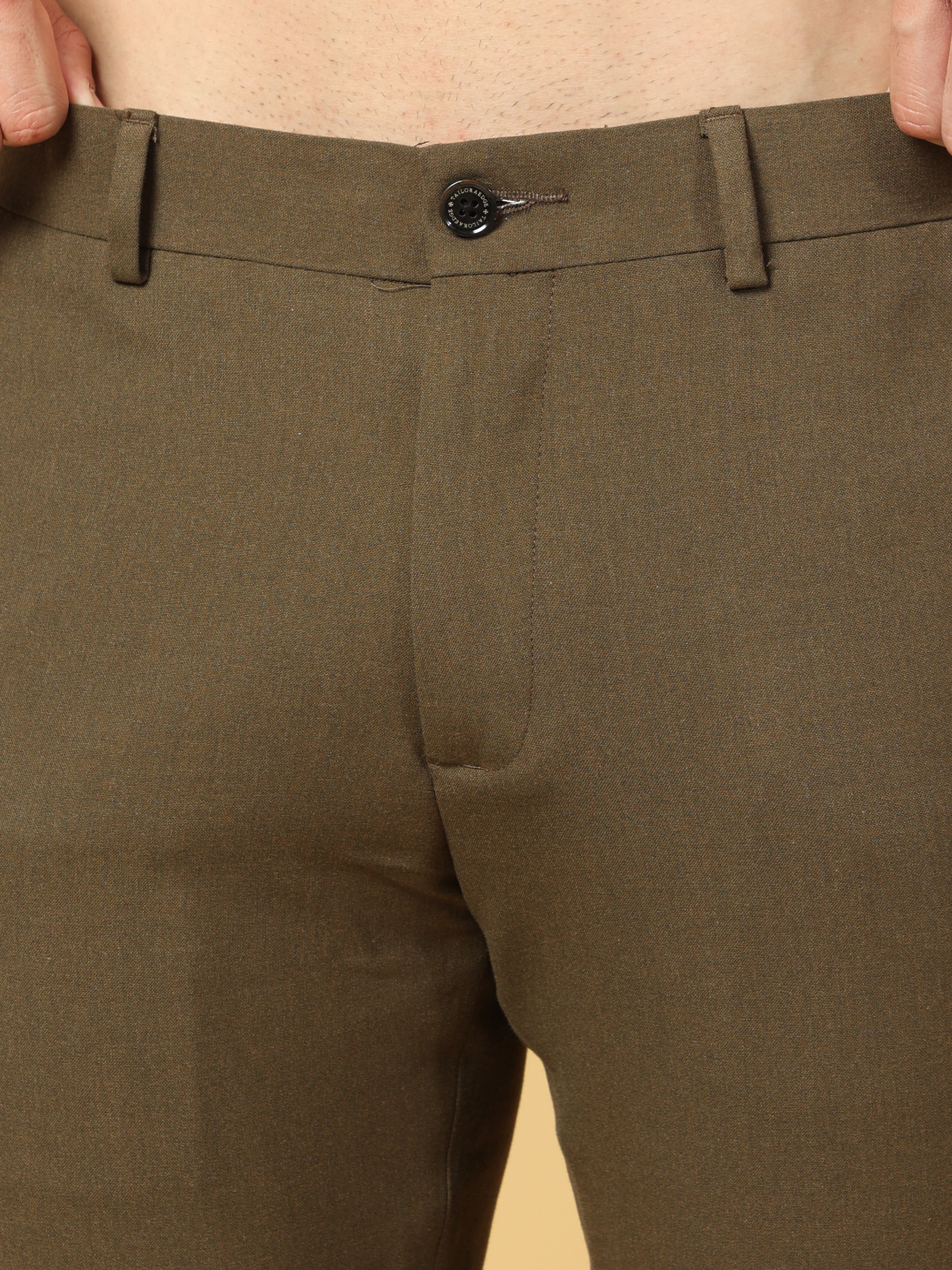 Essential Dark Olive Sleek Formal Trouser