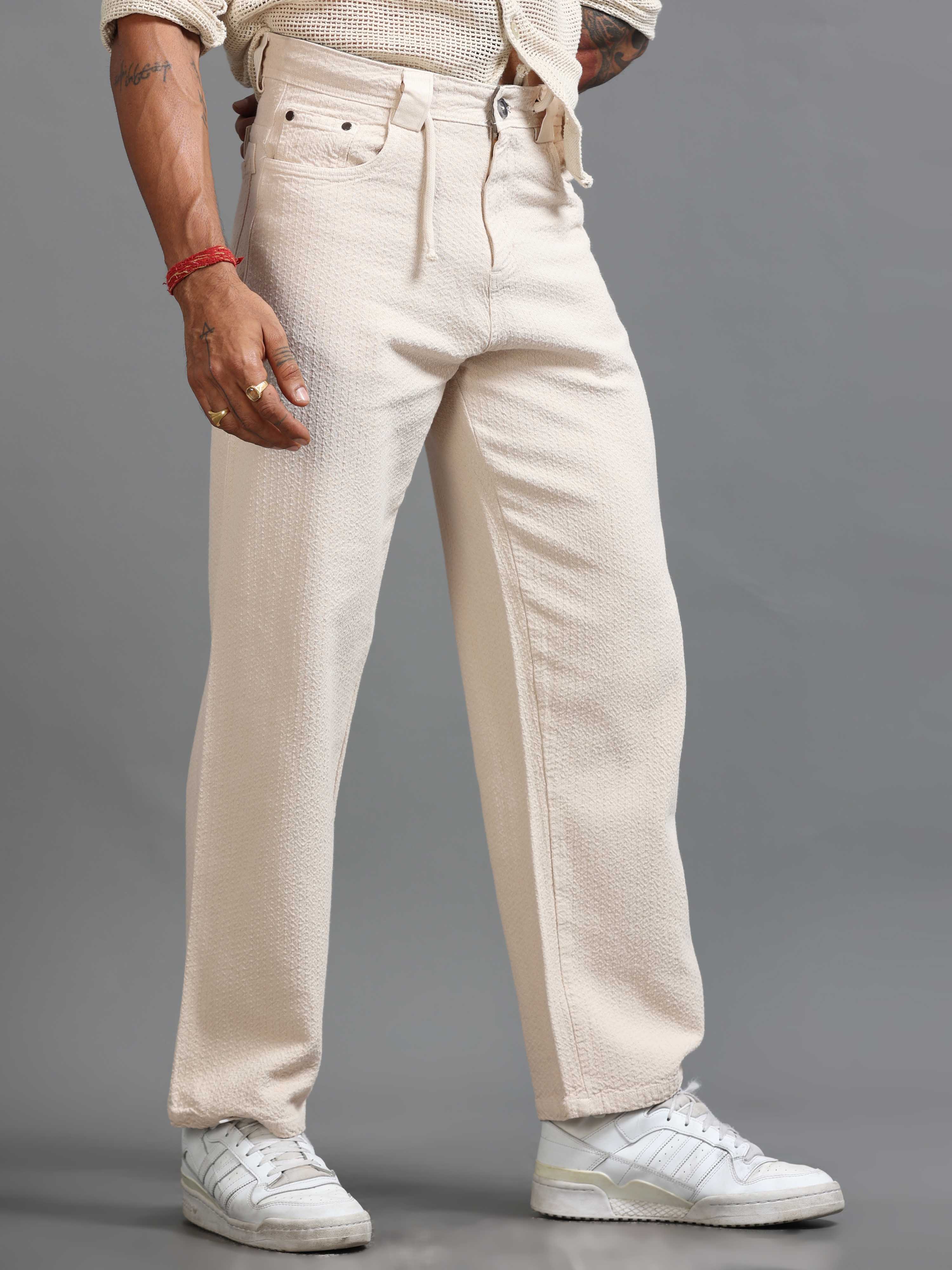 Weavon Relaxed Trouser In Cream