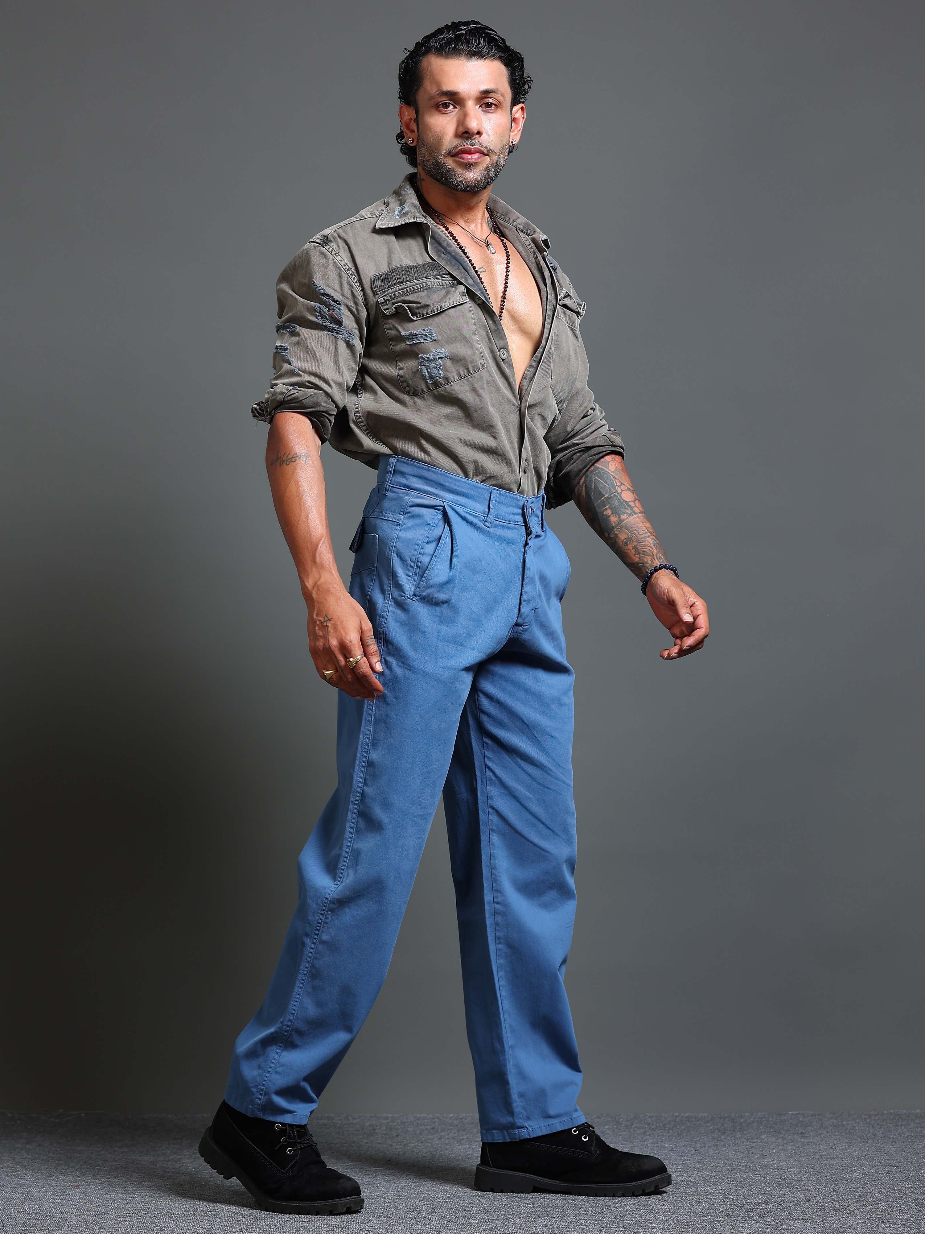 Suave Relaxed Trouser In Blue