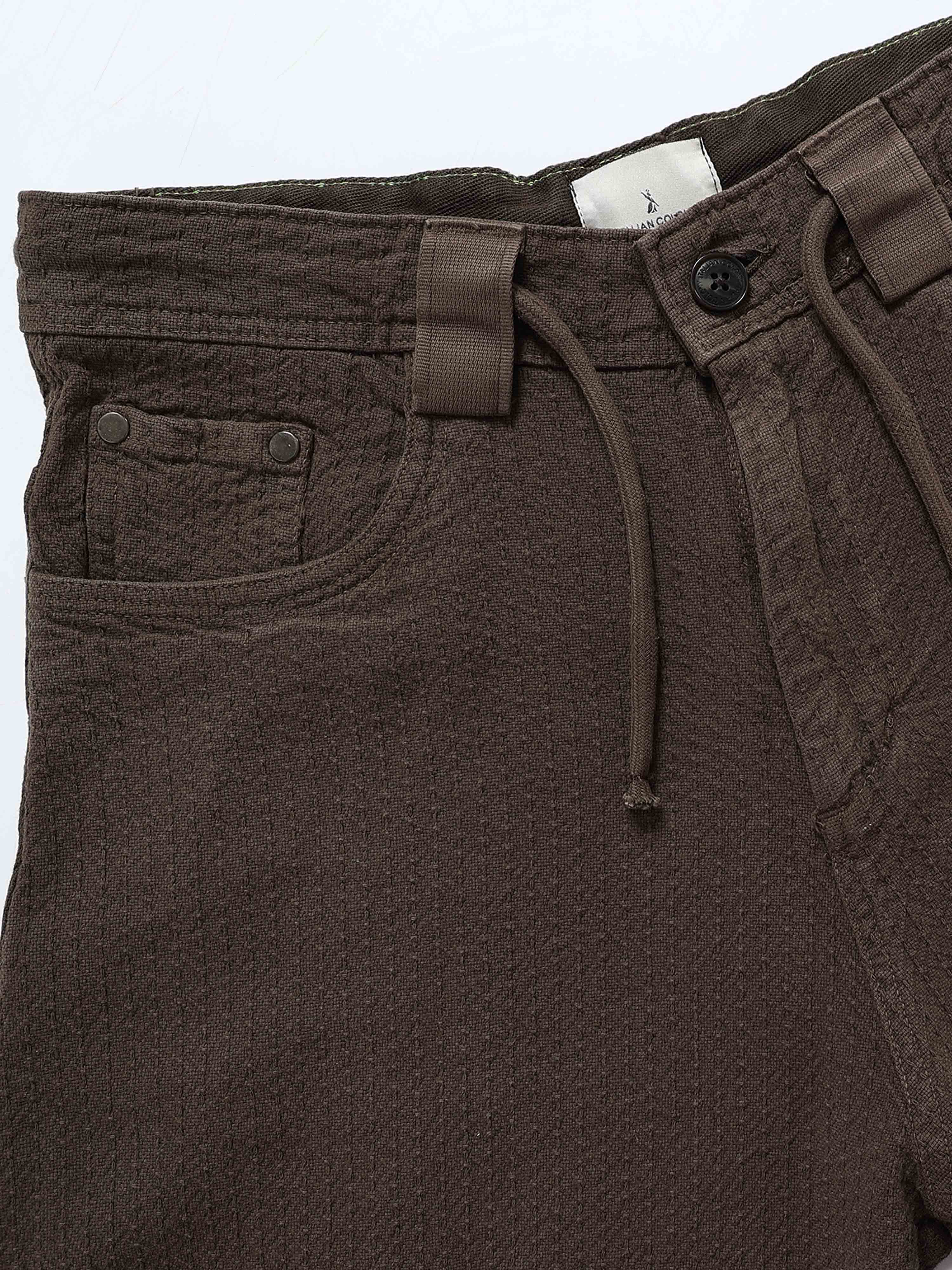 Weavon Relaxed Trouser In Brown