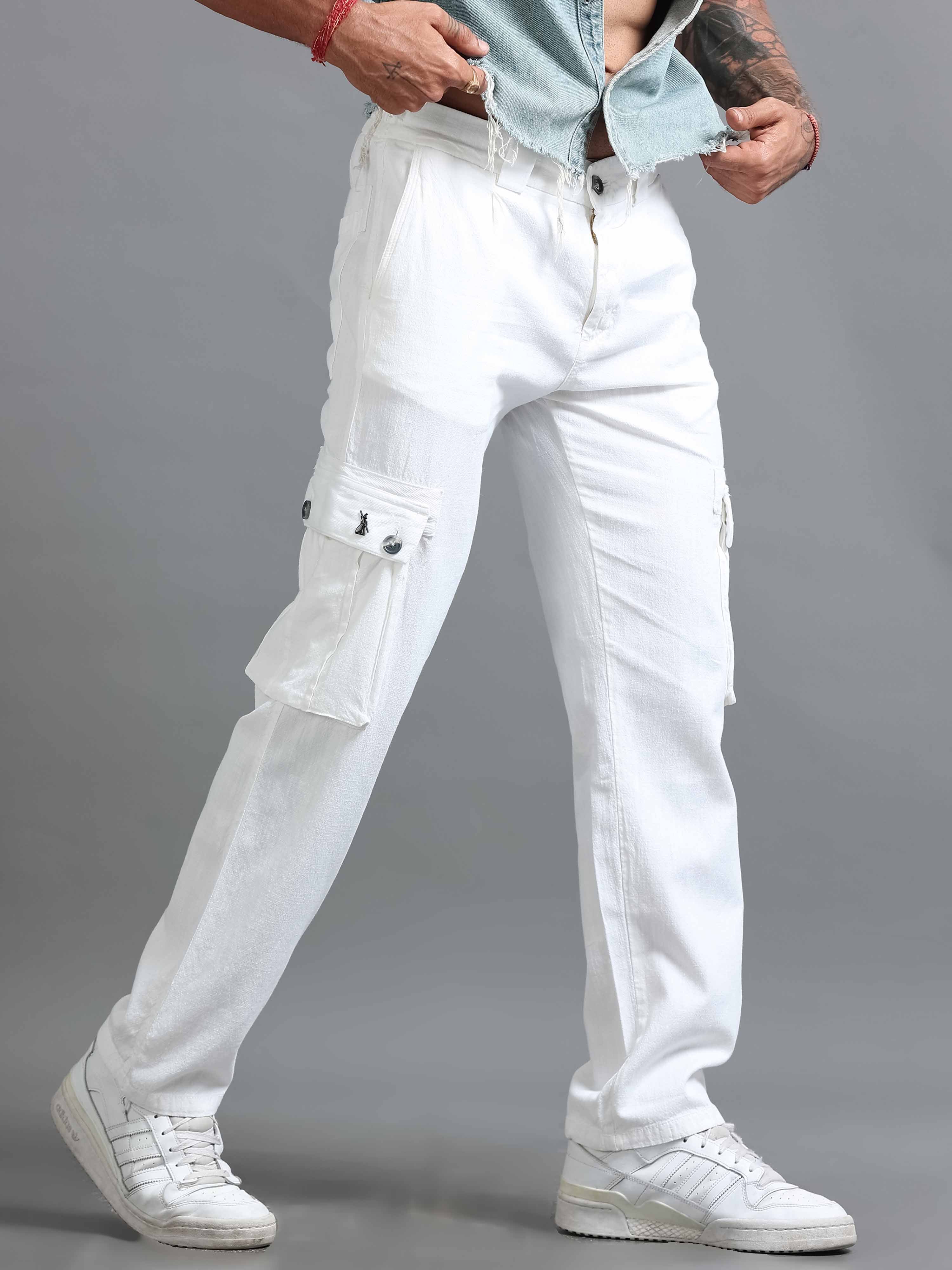 Nomade Utility Linen Cargo In White