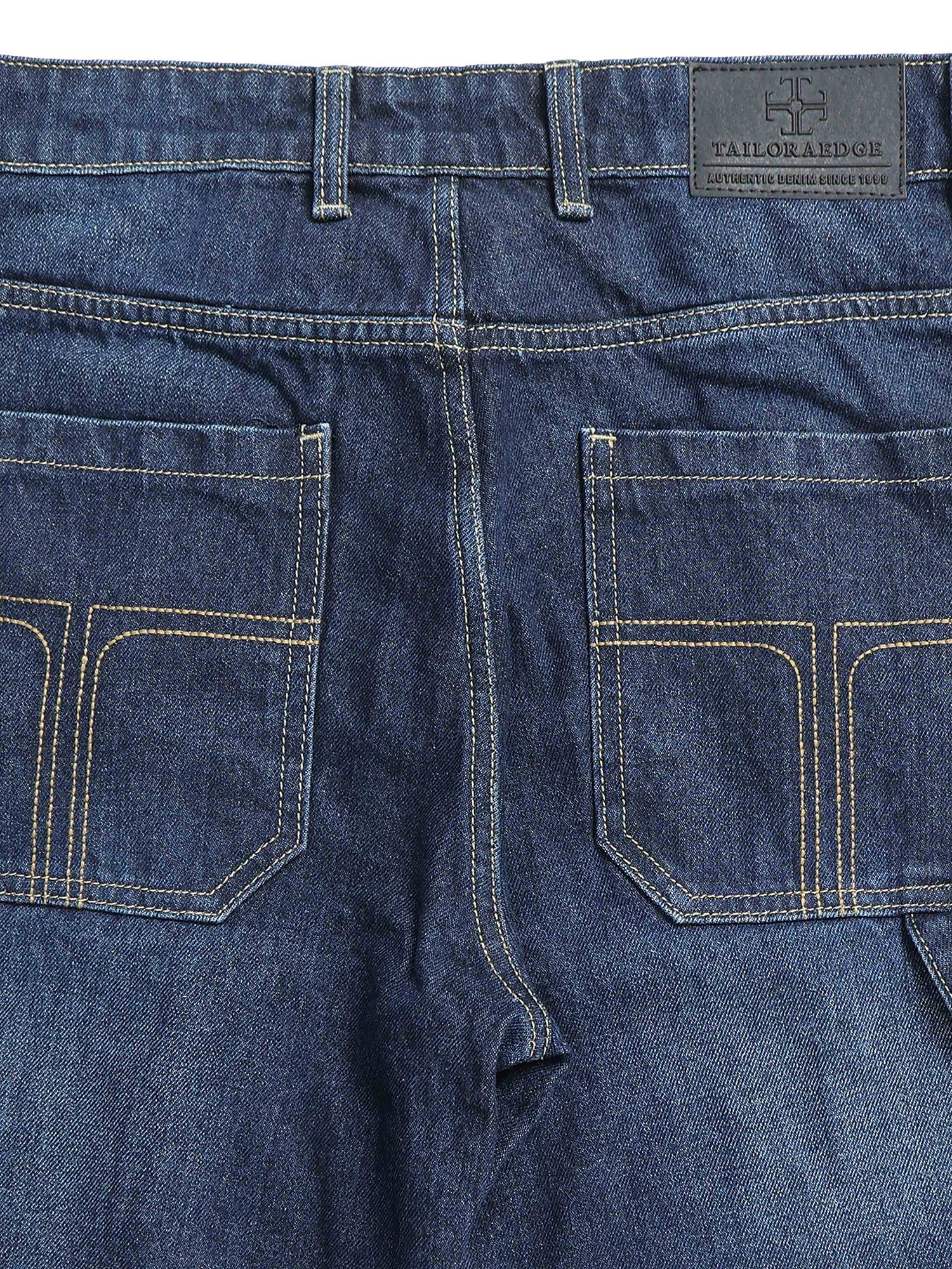 Duca Relaxed Dark Blue Pleated Denim